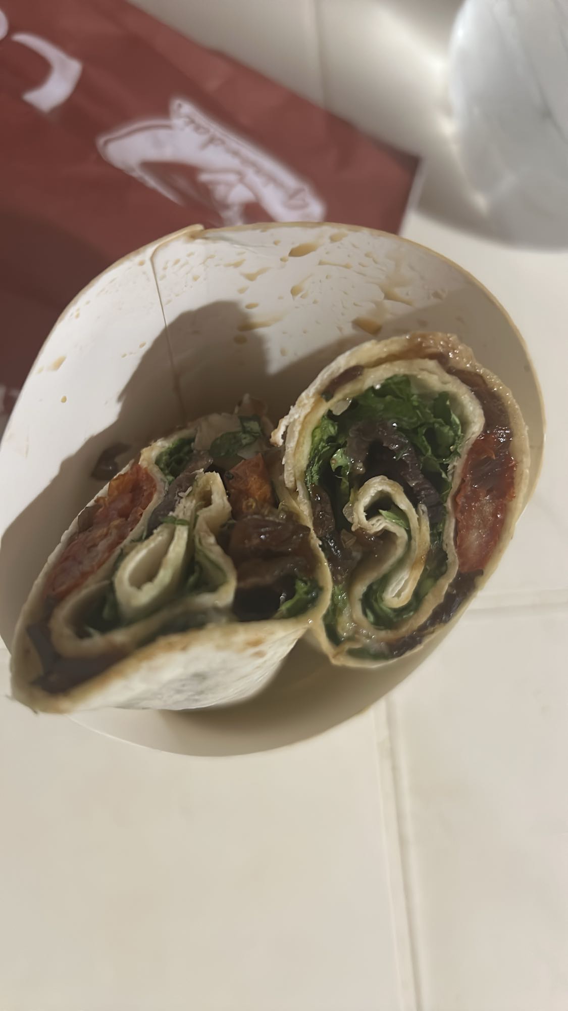 wrap légumes frais