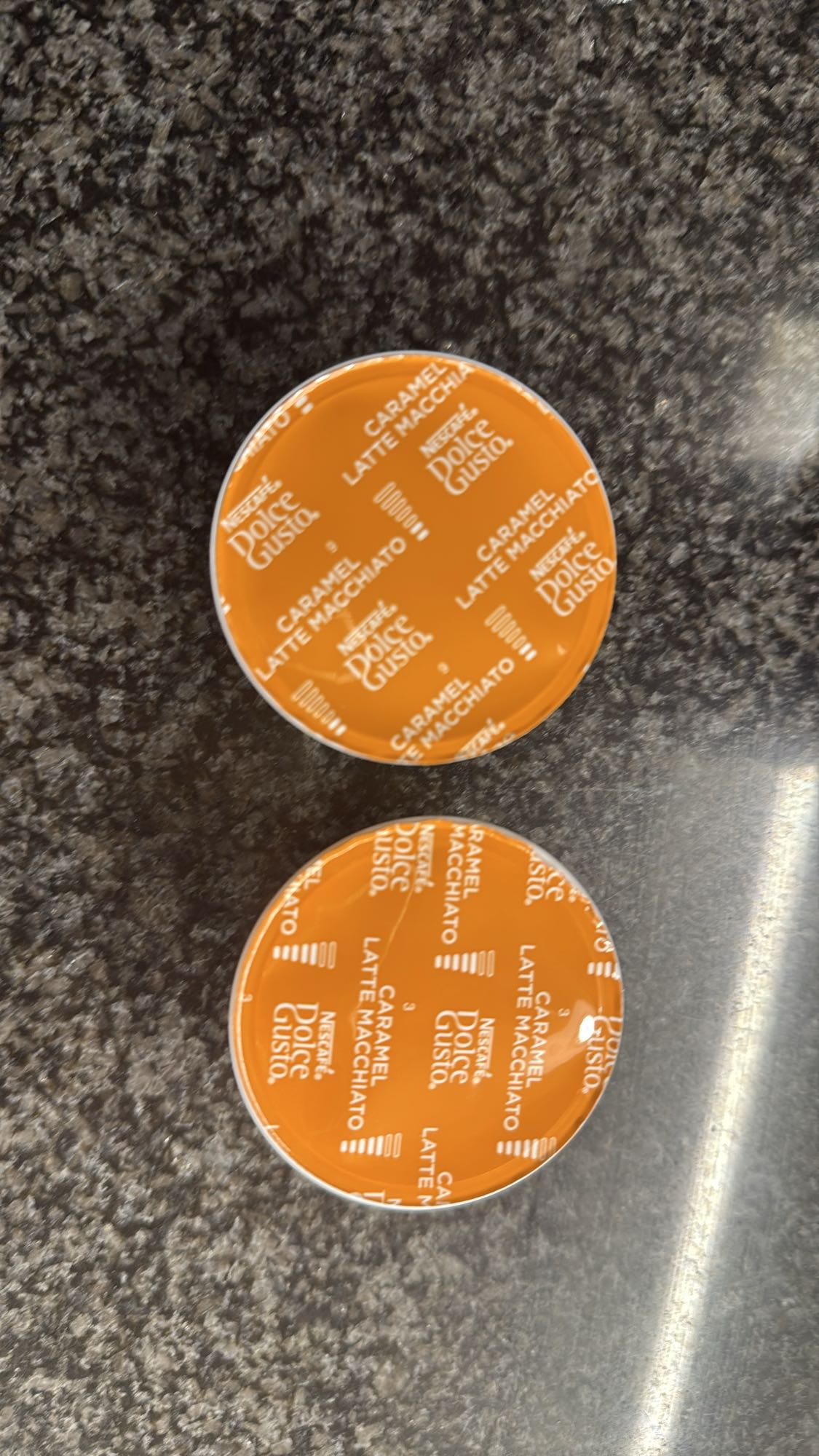 Caramel latte macchiato cups