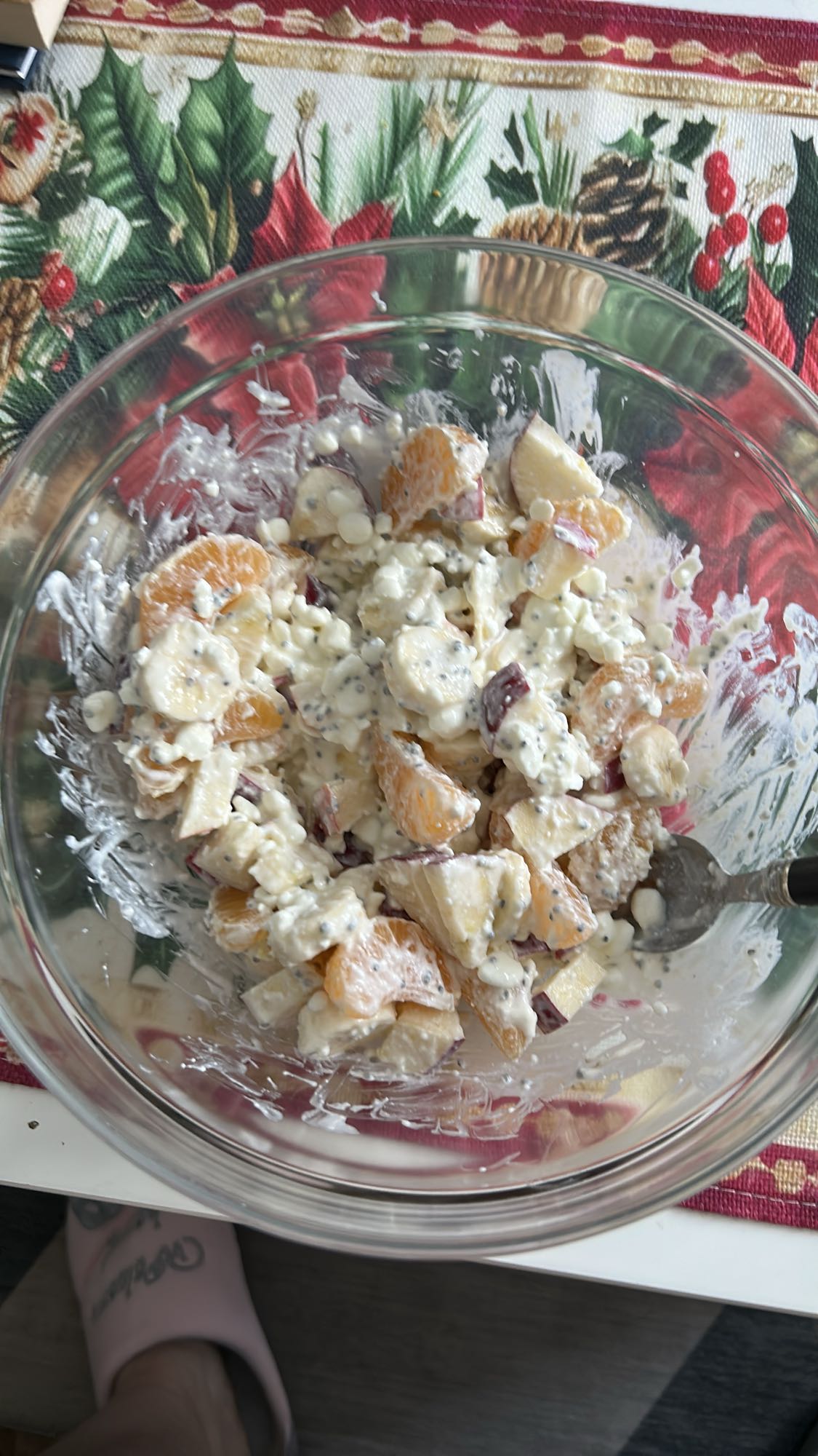 Фруктовый салат с творогом