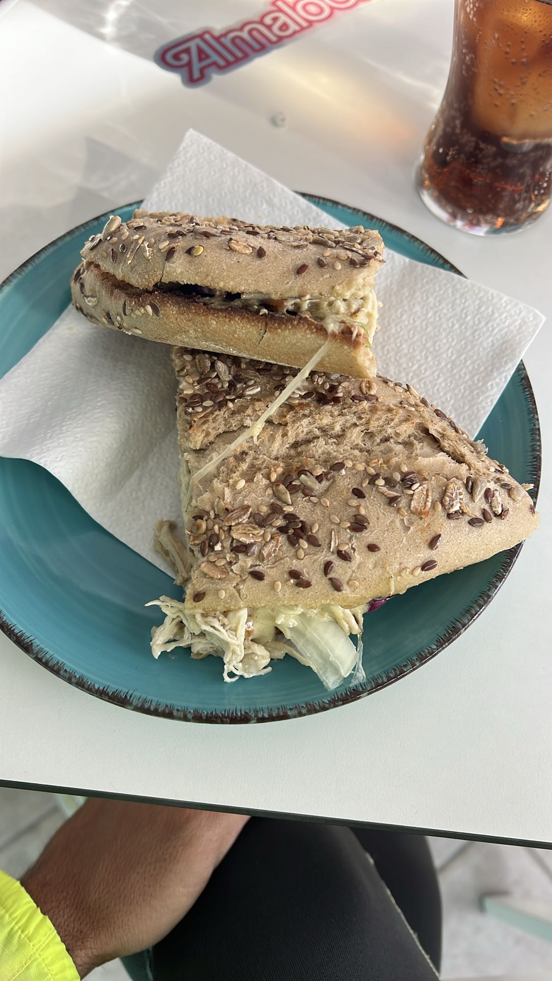 Sándwich de pollo y semillas