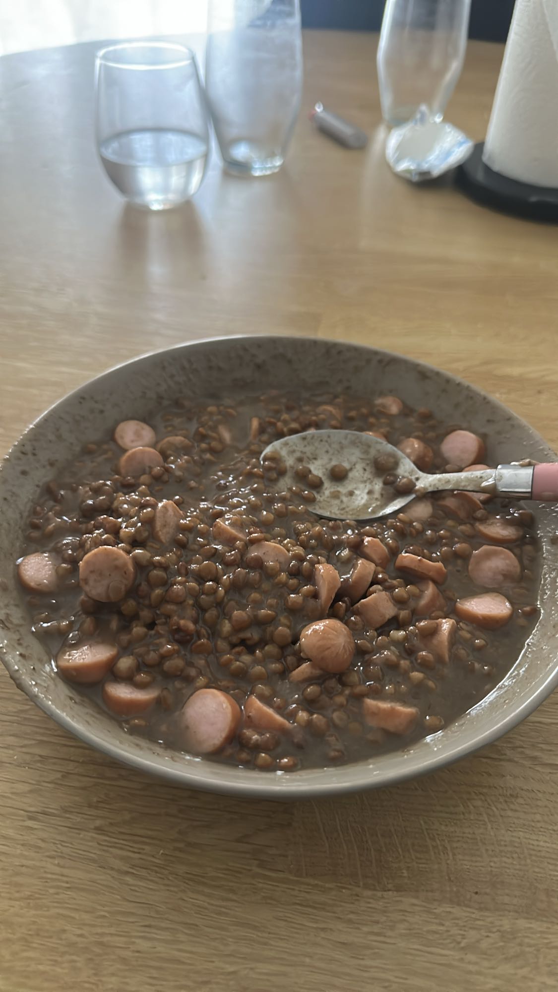 Lentilles et saucisses