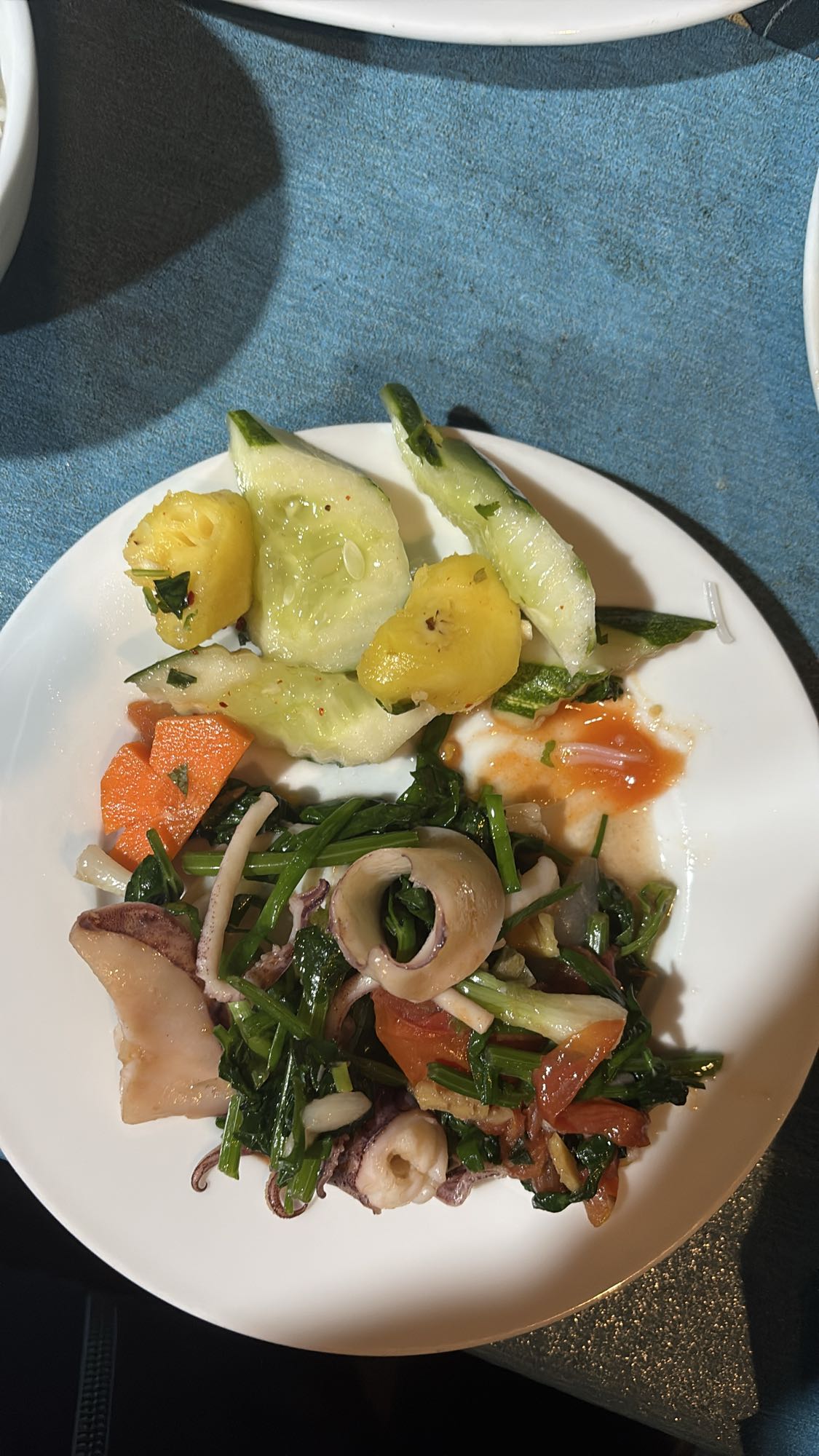 Squid Veggie Salad Plate