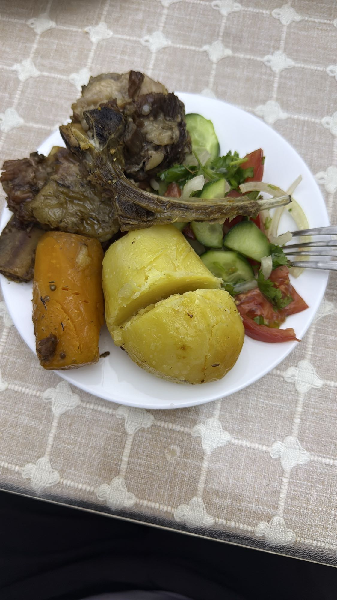 баранина с овощами