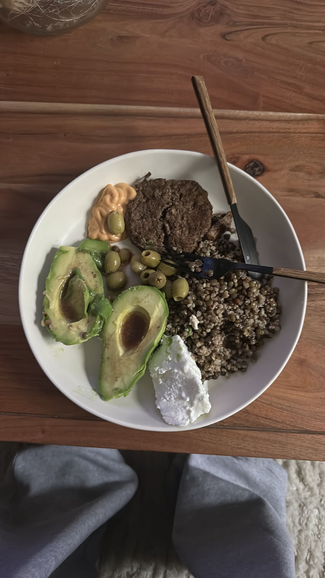 bol protéiné avocat lentilles