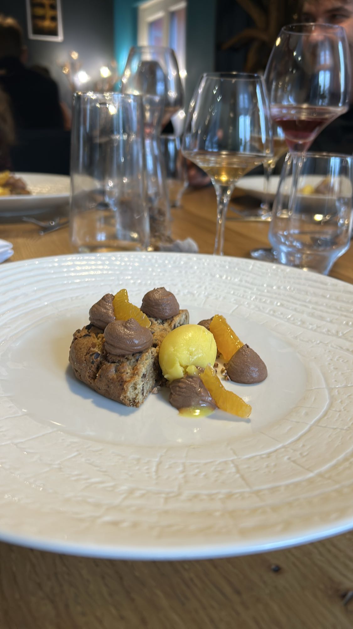 Dessert biscuit chocolat orange