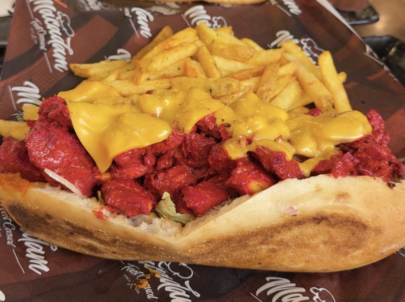 Sandwich au poulet et frites