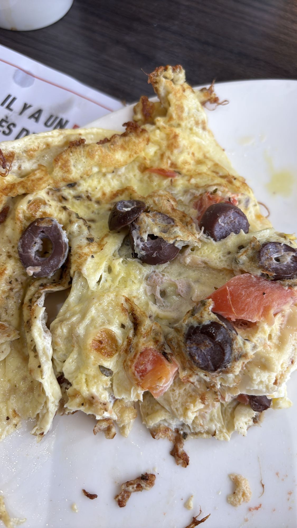 Omelette aux olives