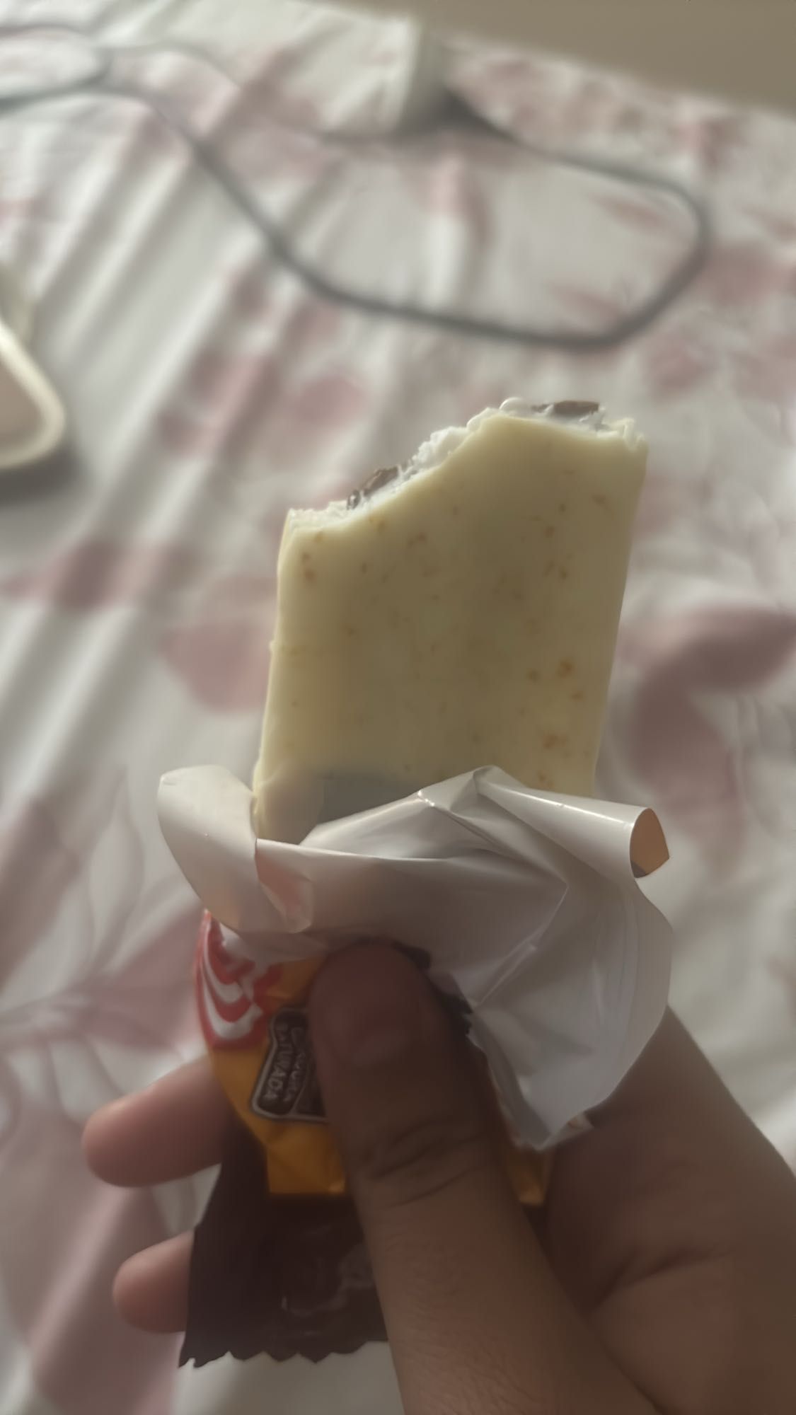 Picolé de chocolate branco