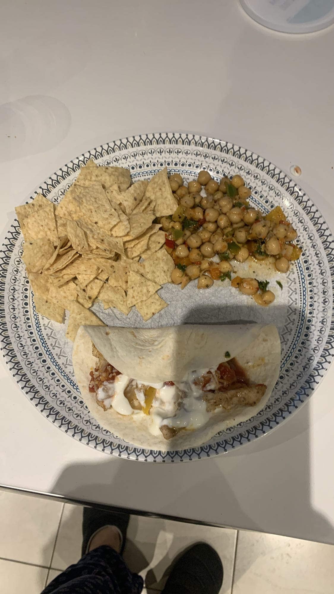 Wrap avec pois chiches