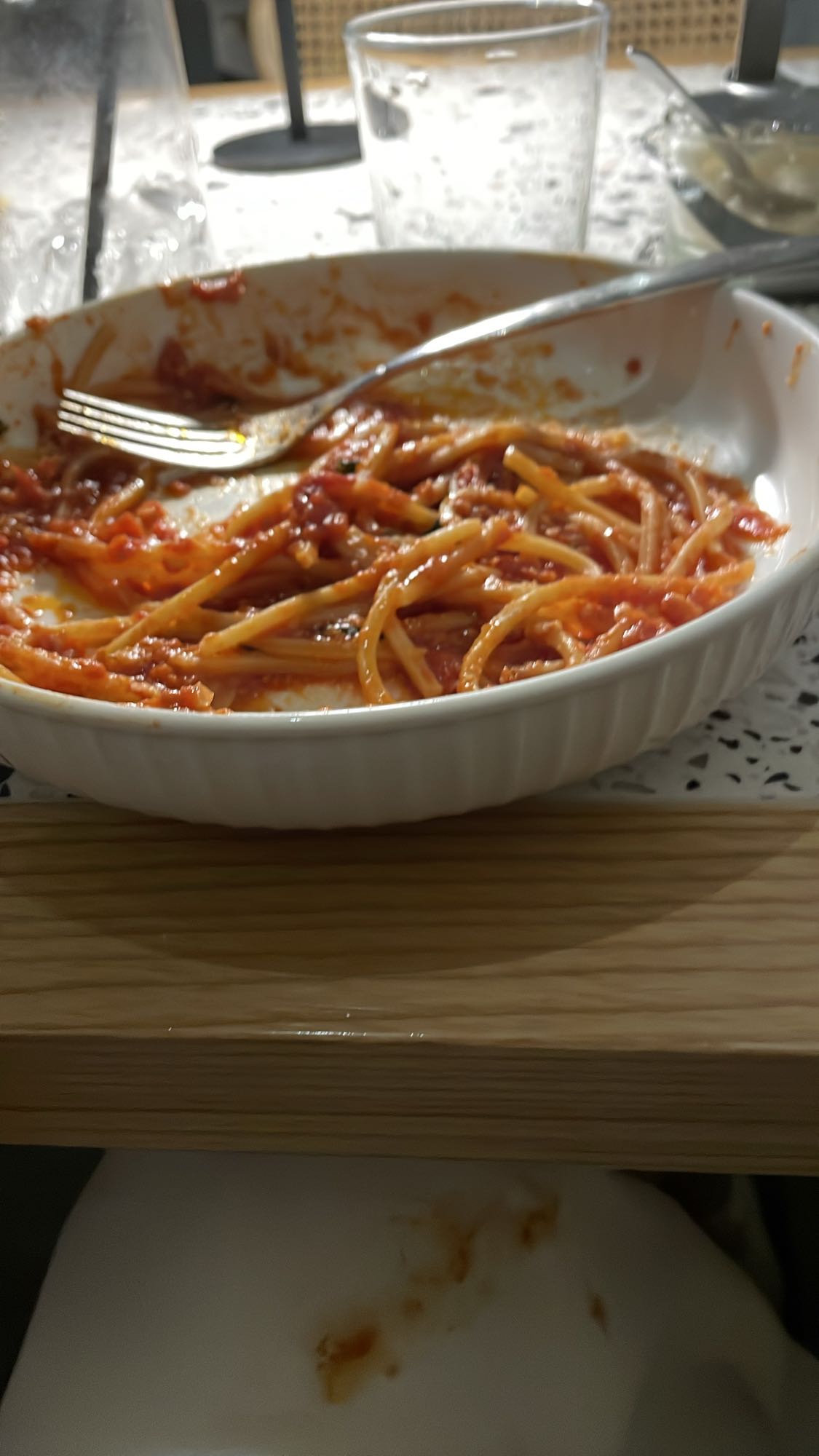Spaghetti with tomato sauce