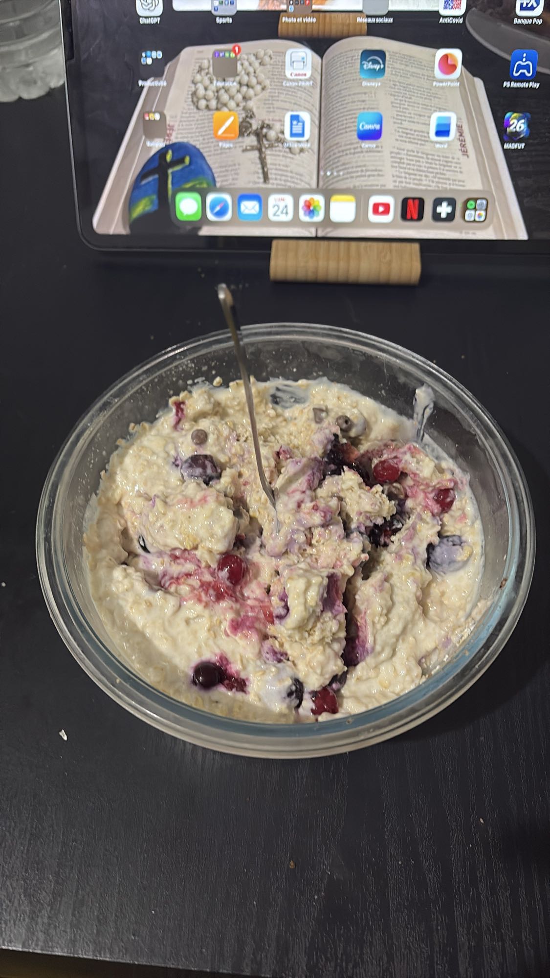 flocons avoine fruits