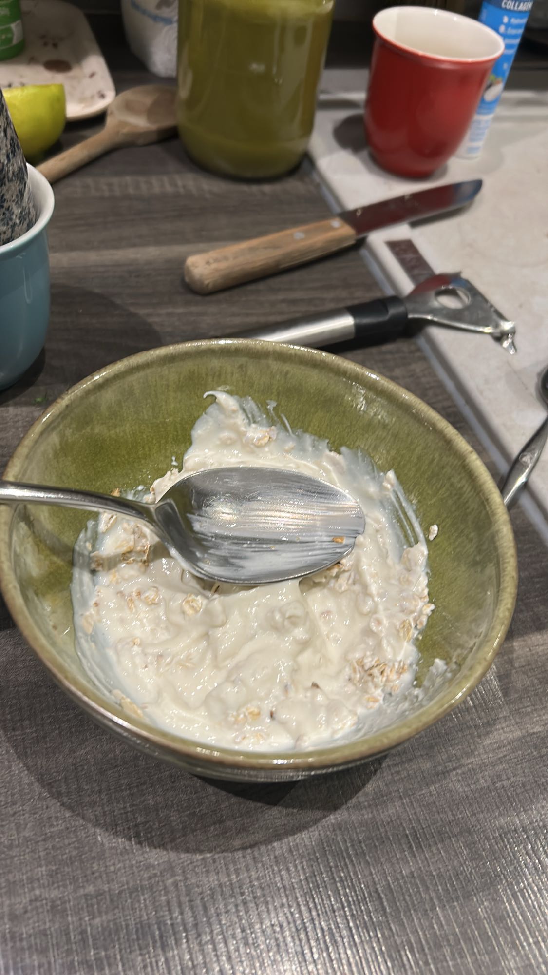 yaourt et flocons d'avoine