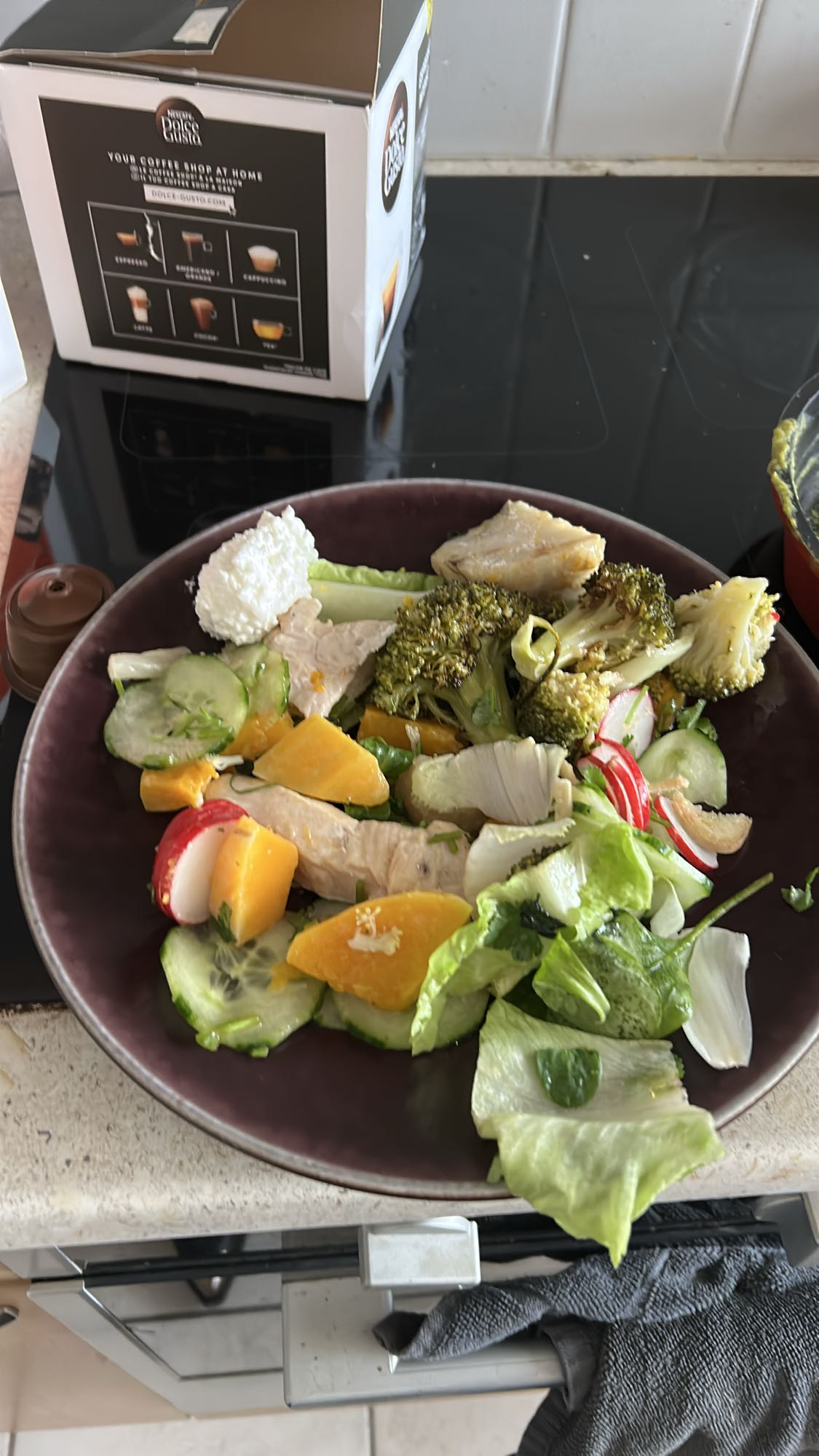 Salade poulet légumes