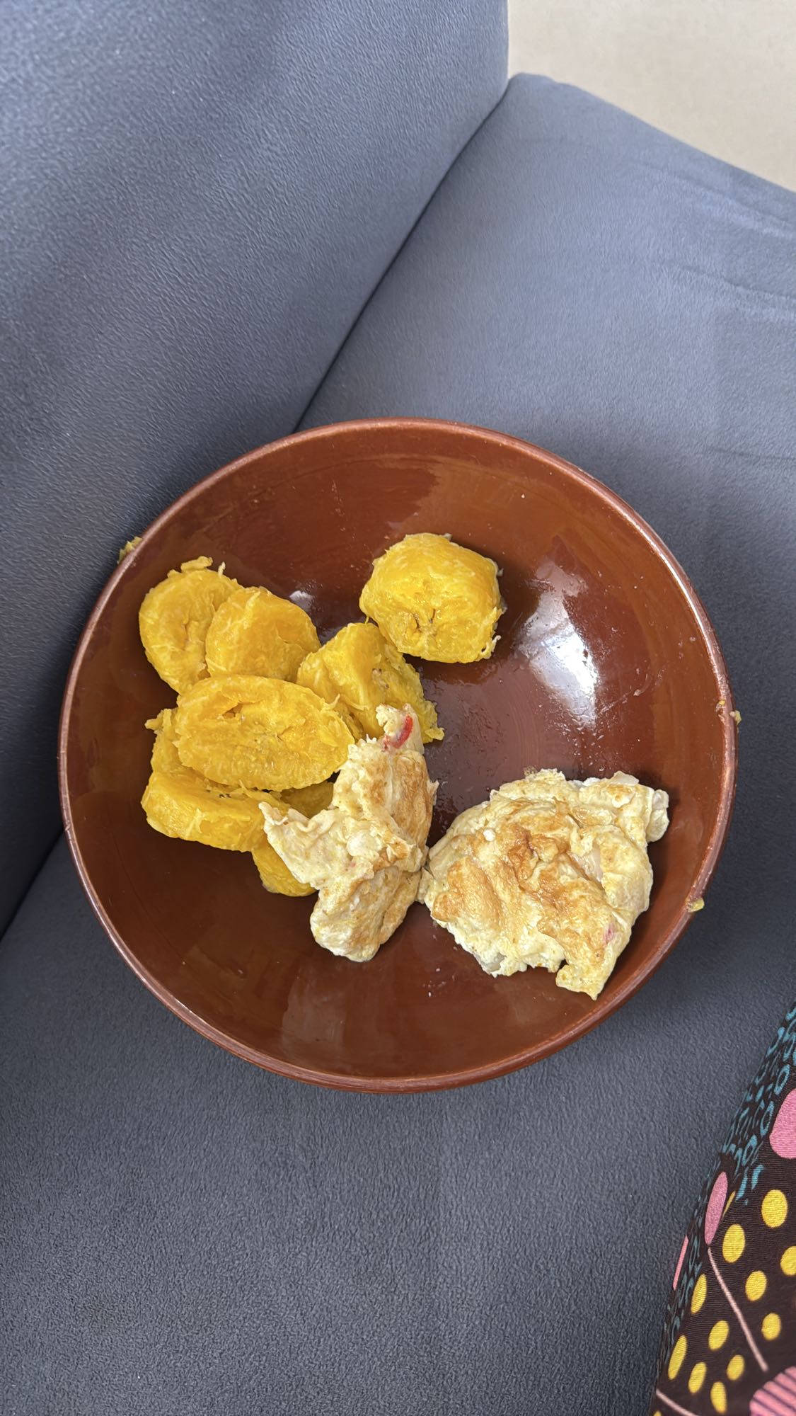boiled plantain and egg