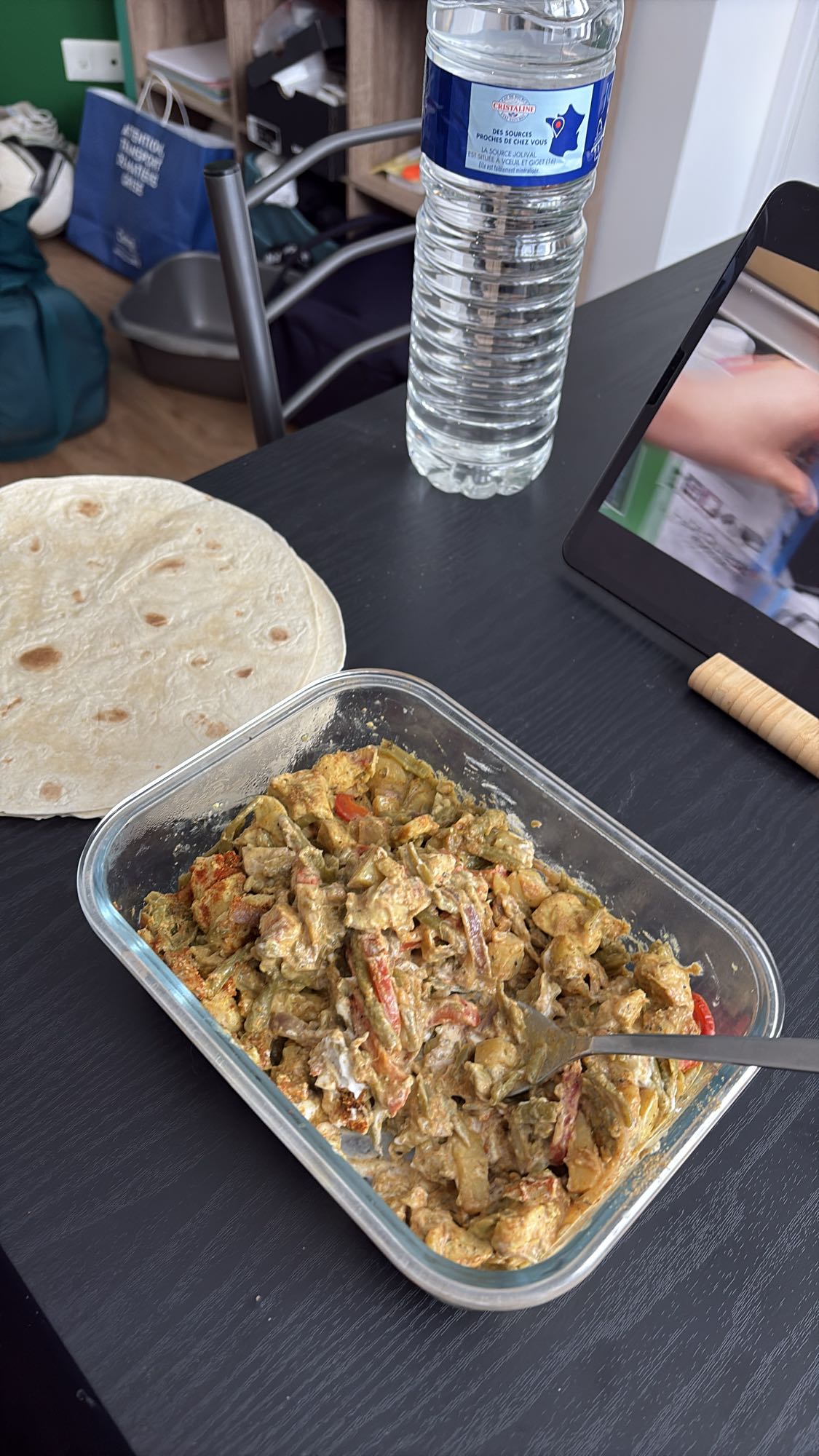 Wrap au poulet et légumes