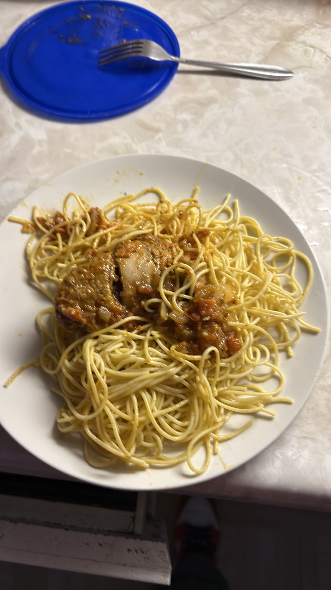 Spaghetti au poulet