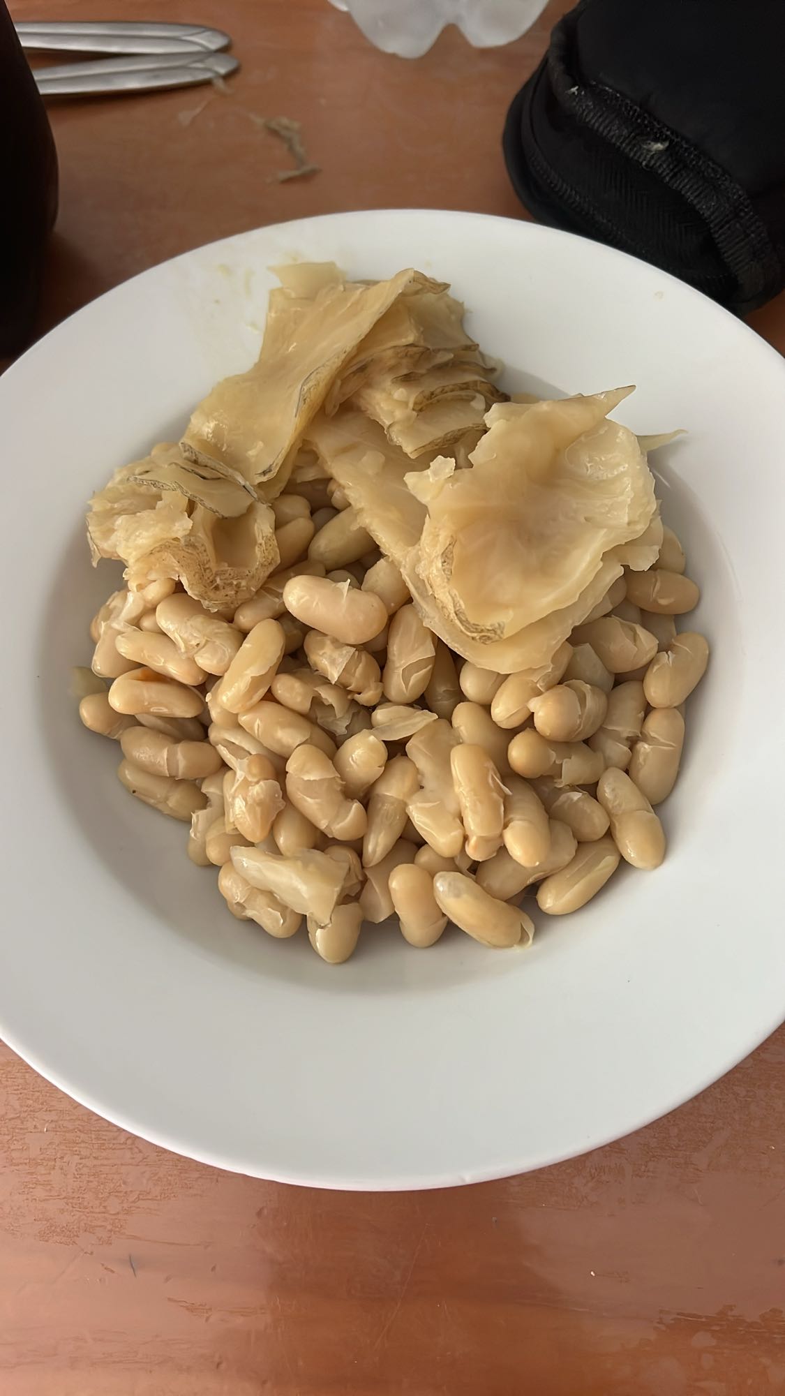 frijoles blancos con setas