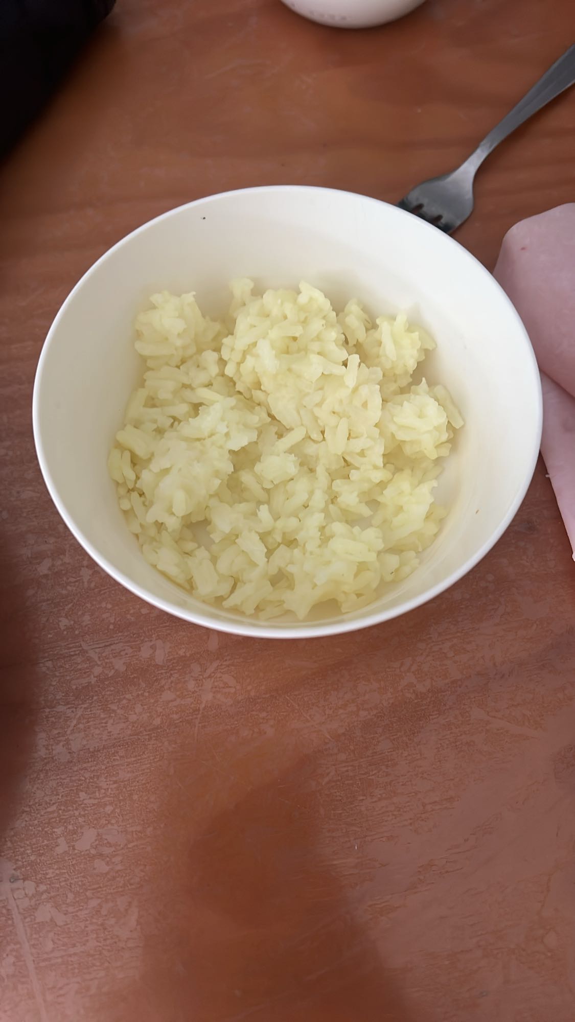 arroz blanco cocido