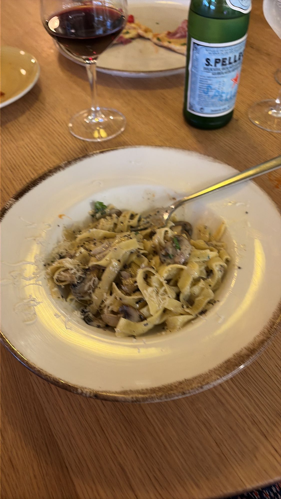 Tagliatelle con champiñones
