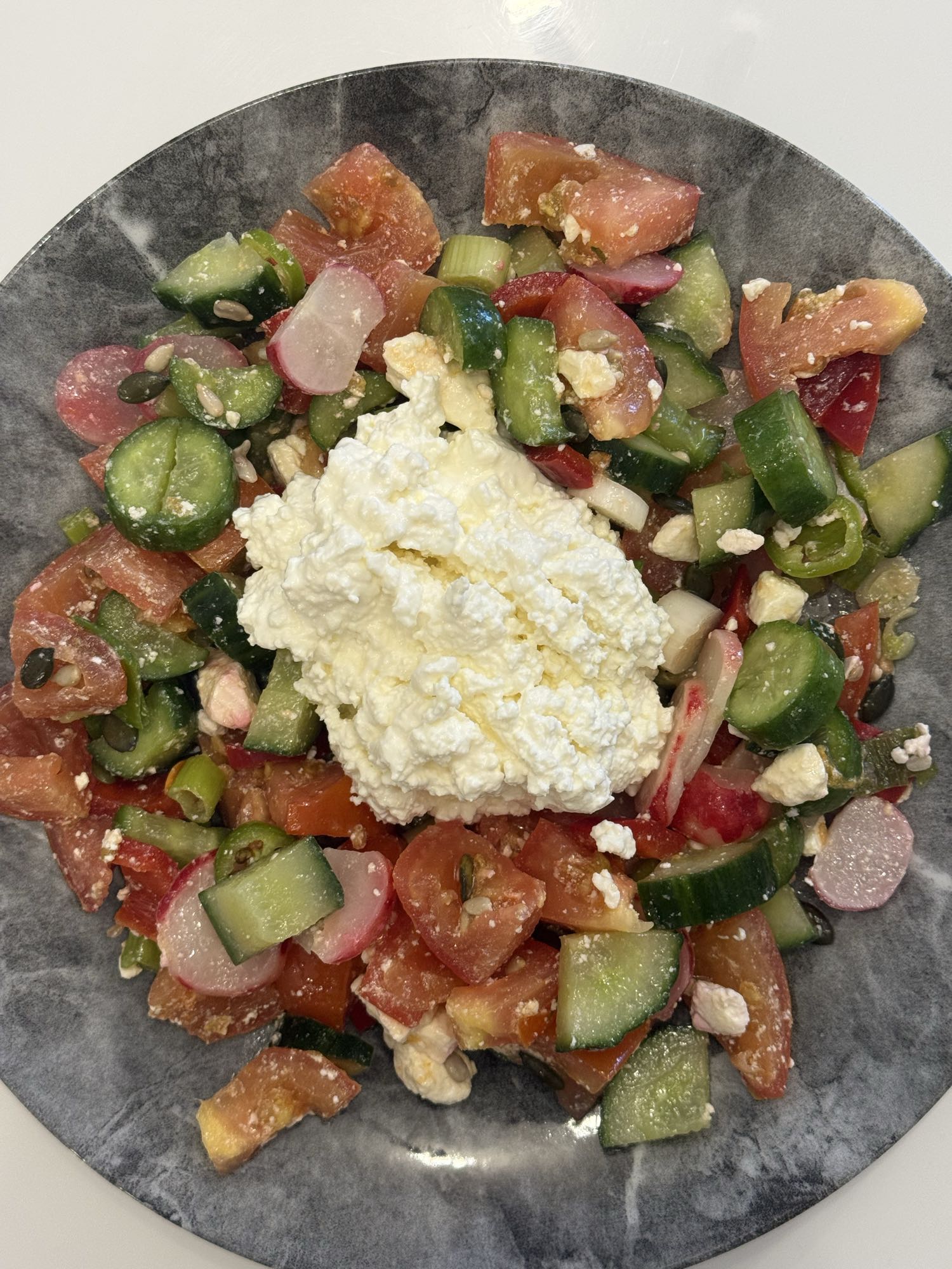 Salade fraîche au fromage