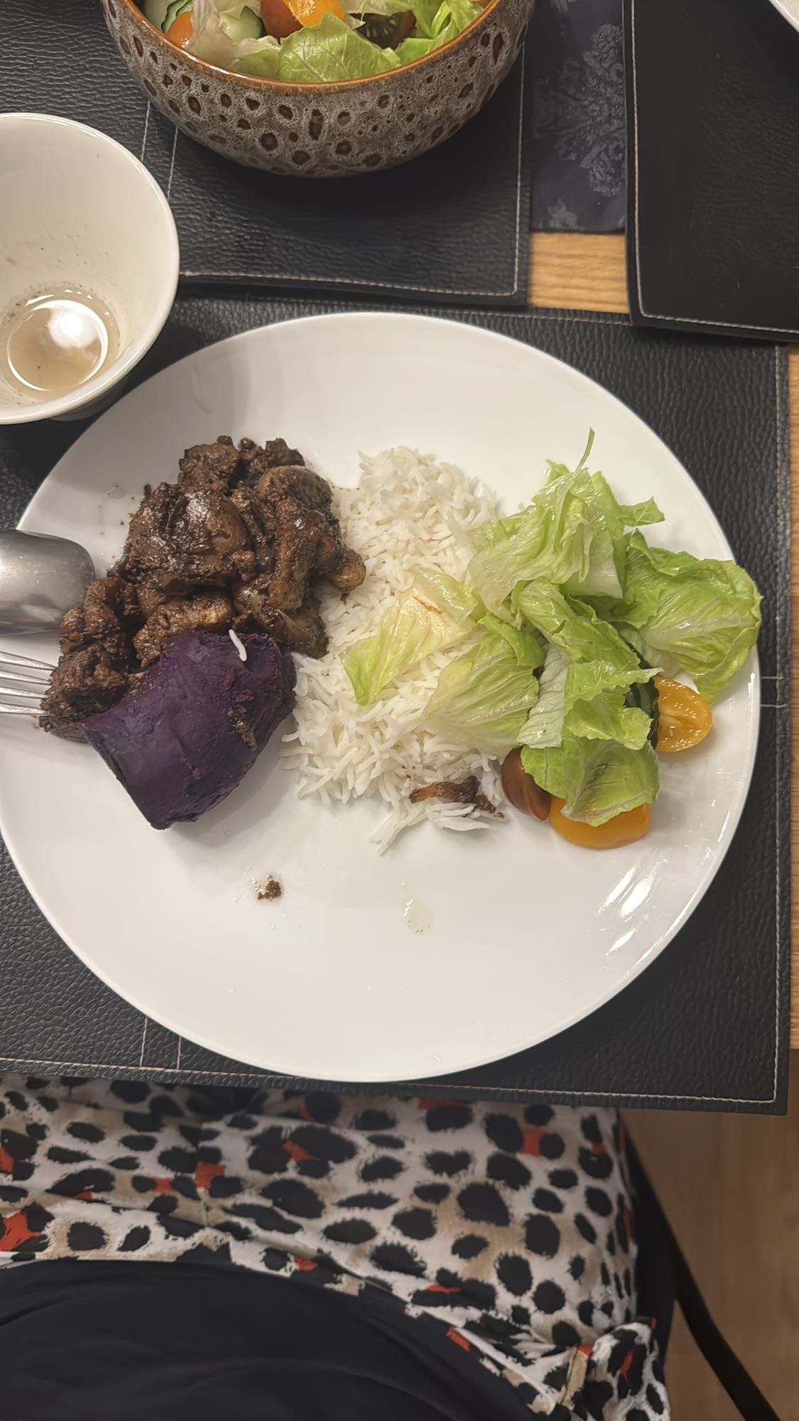 Kyckling med ris & sallad