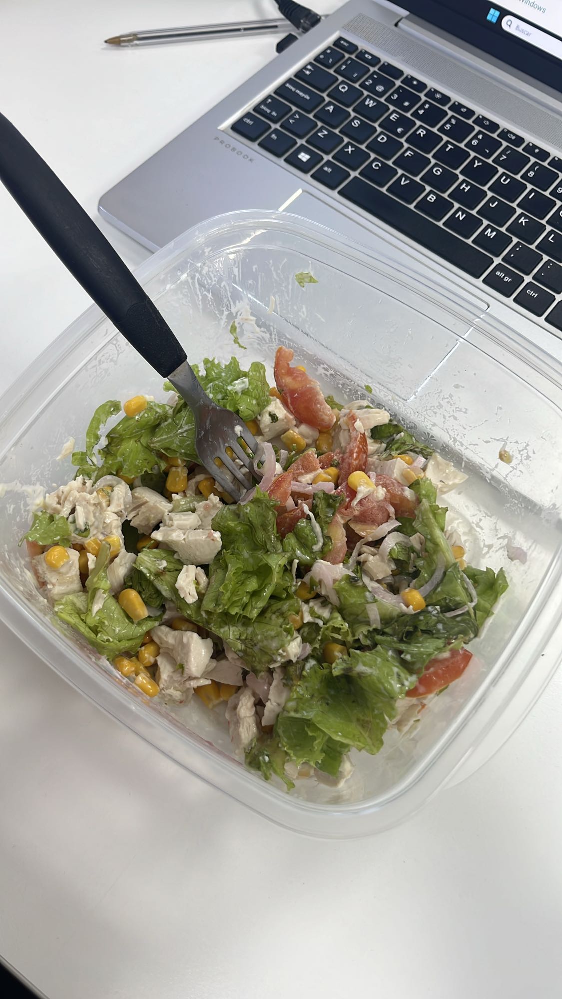 ensalada de pollo y verduras