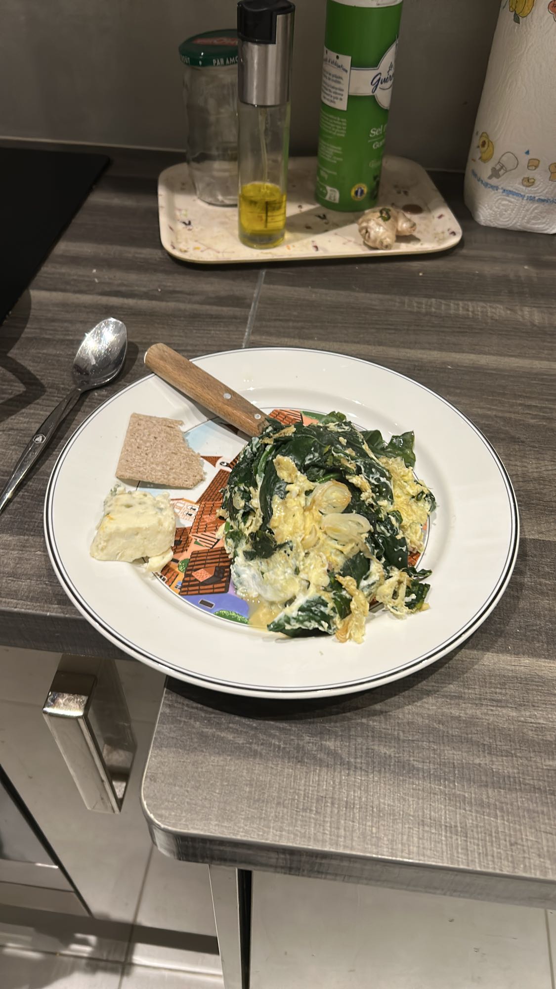 Omelette aux épinards