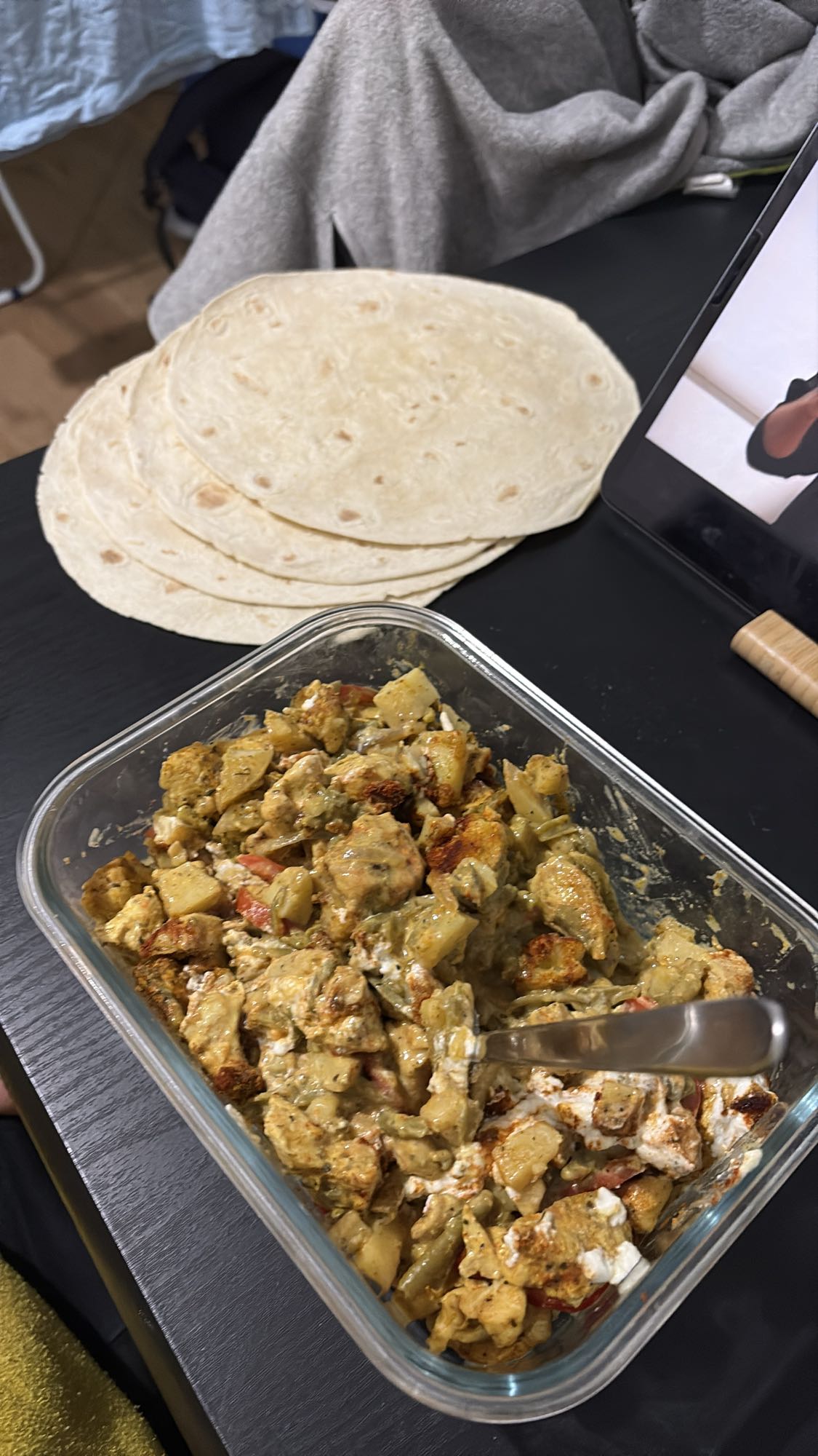 Wraps au poulet et légumes