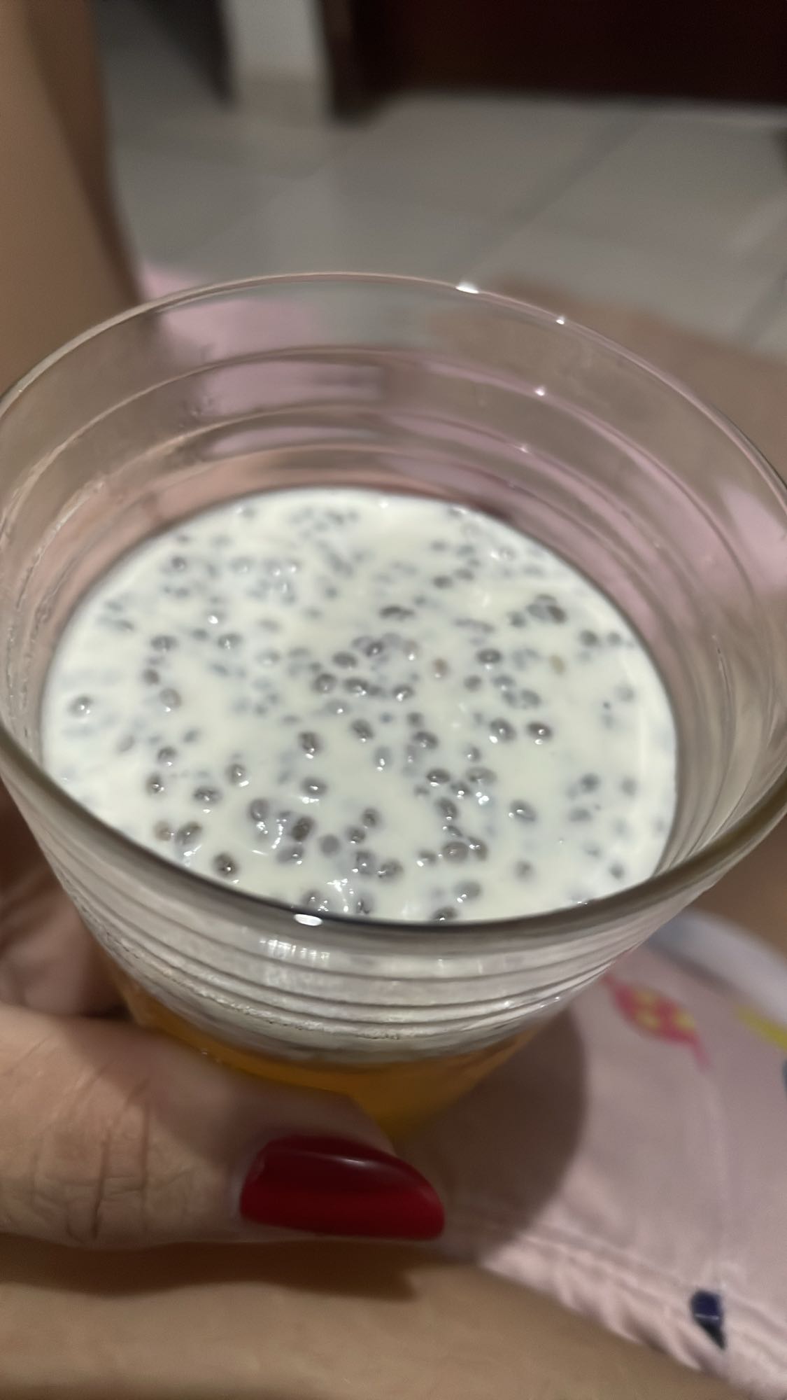 Pudim de chia com leite