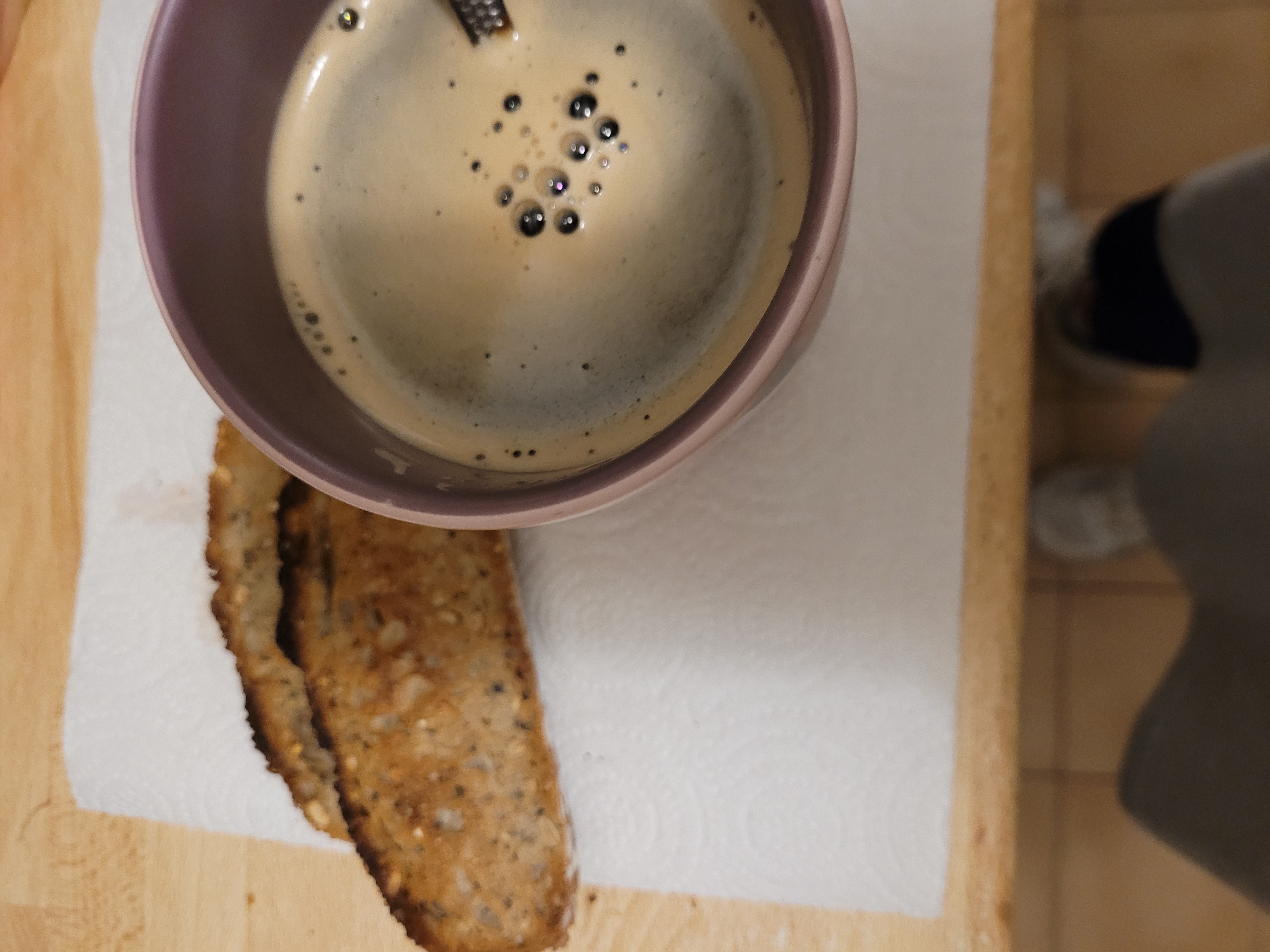 Café et tartines céréales