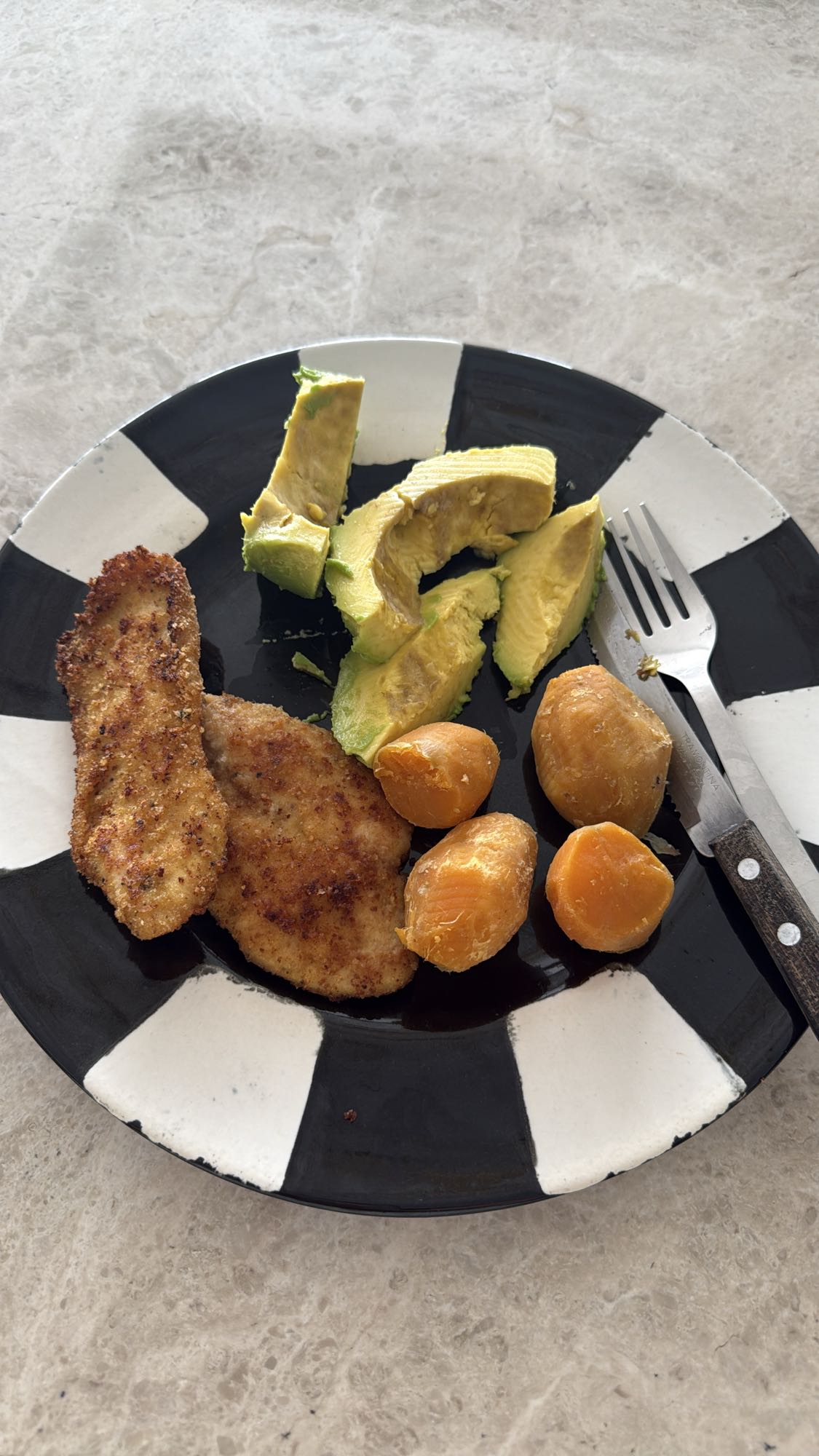 Chicken, avocado, sweet potato