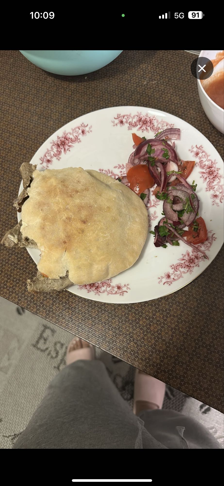 Pita mit Fleisch & Salat
