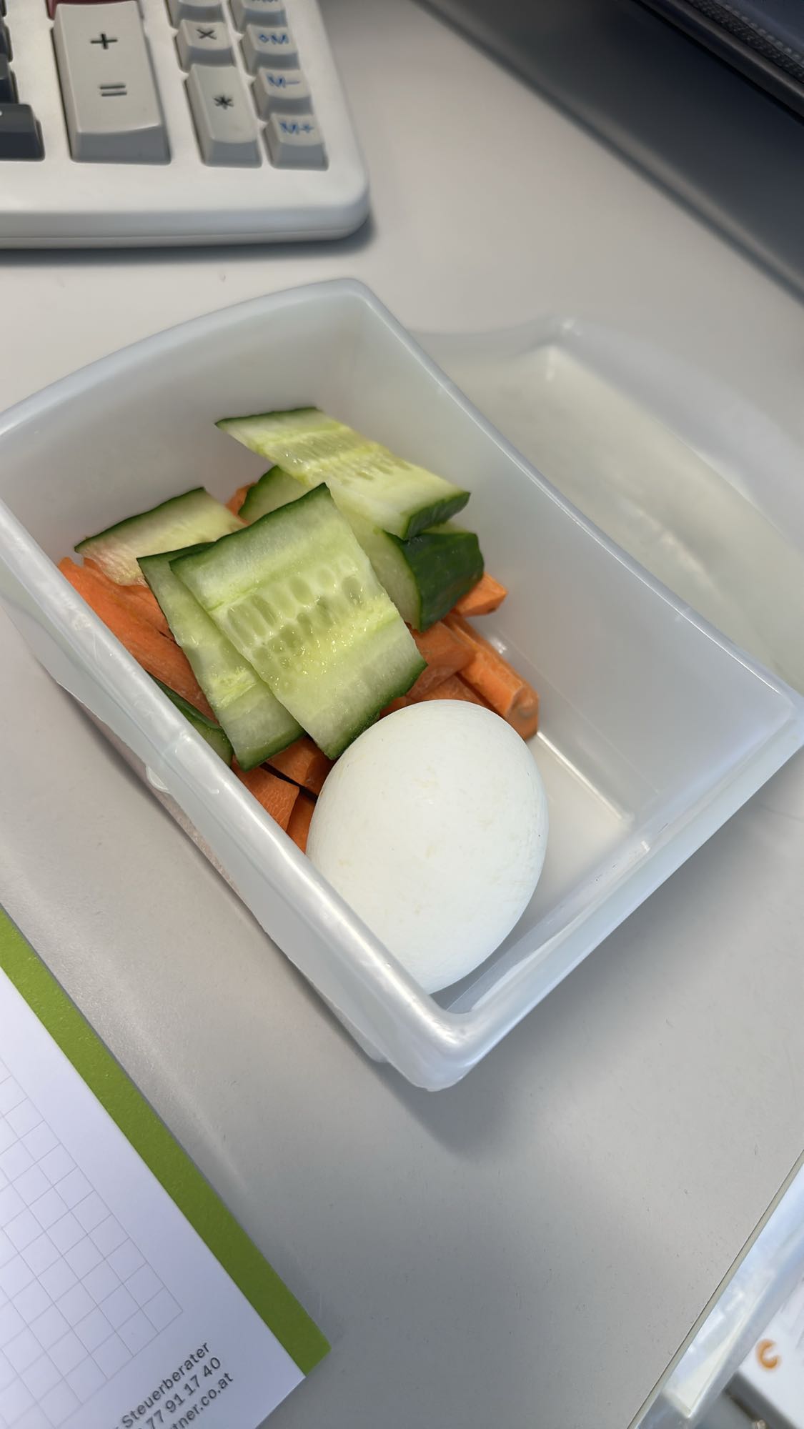 Ei mit Gemüse Snack