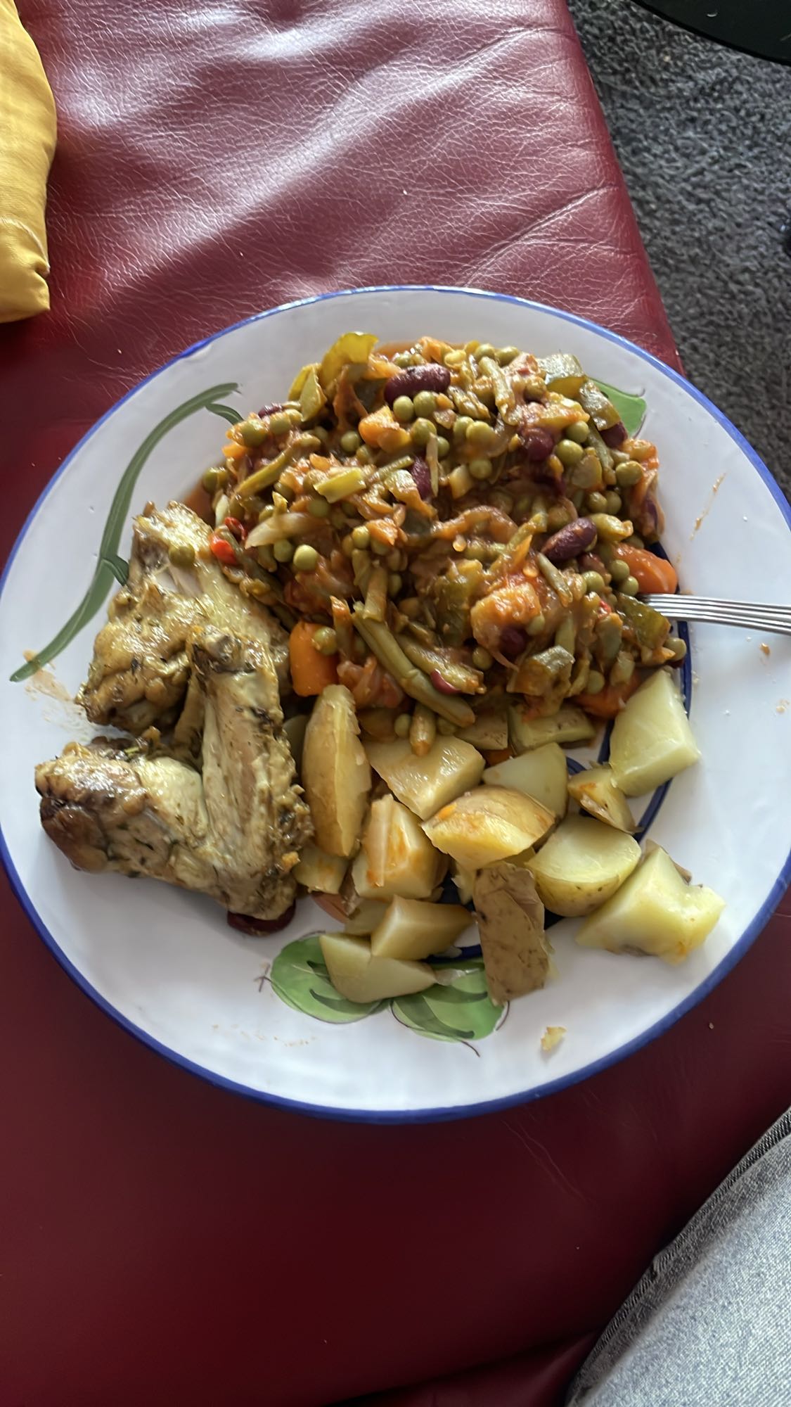 Poulet légumes et pommes