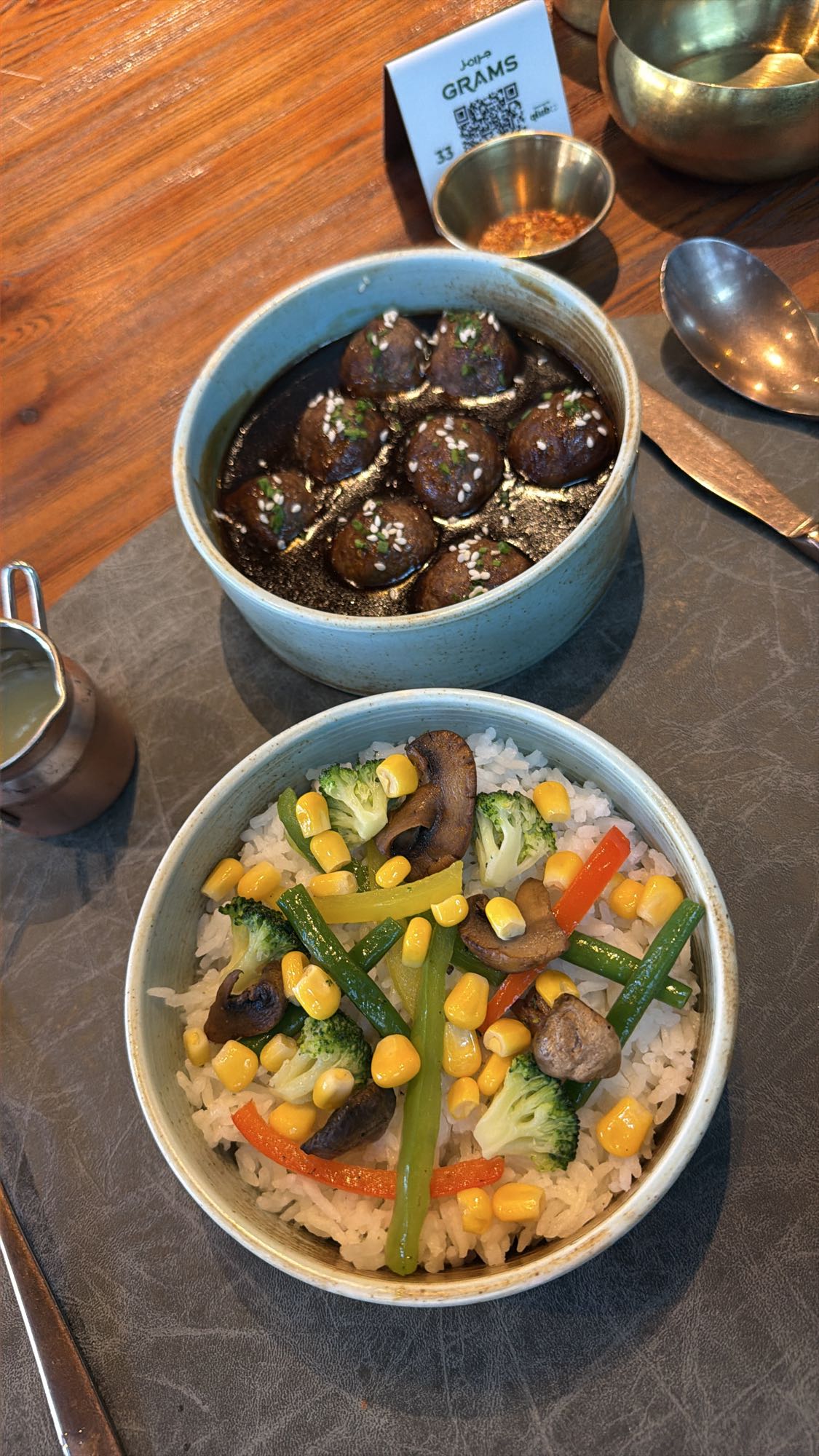 Veggie Rice Bowl & Veg Balls