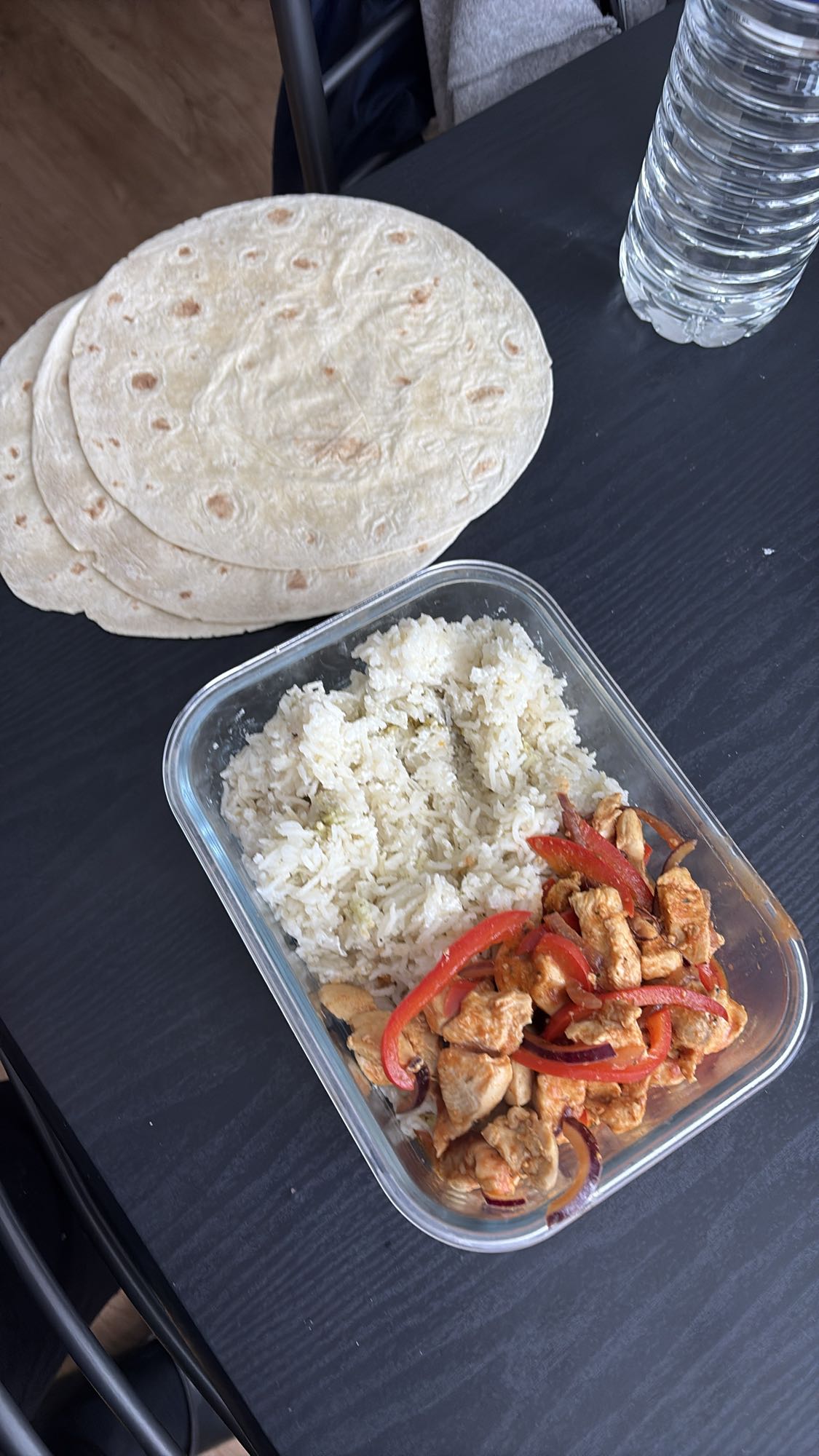 Wraps au poulet et riz