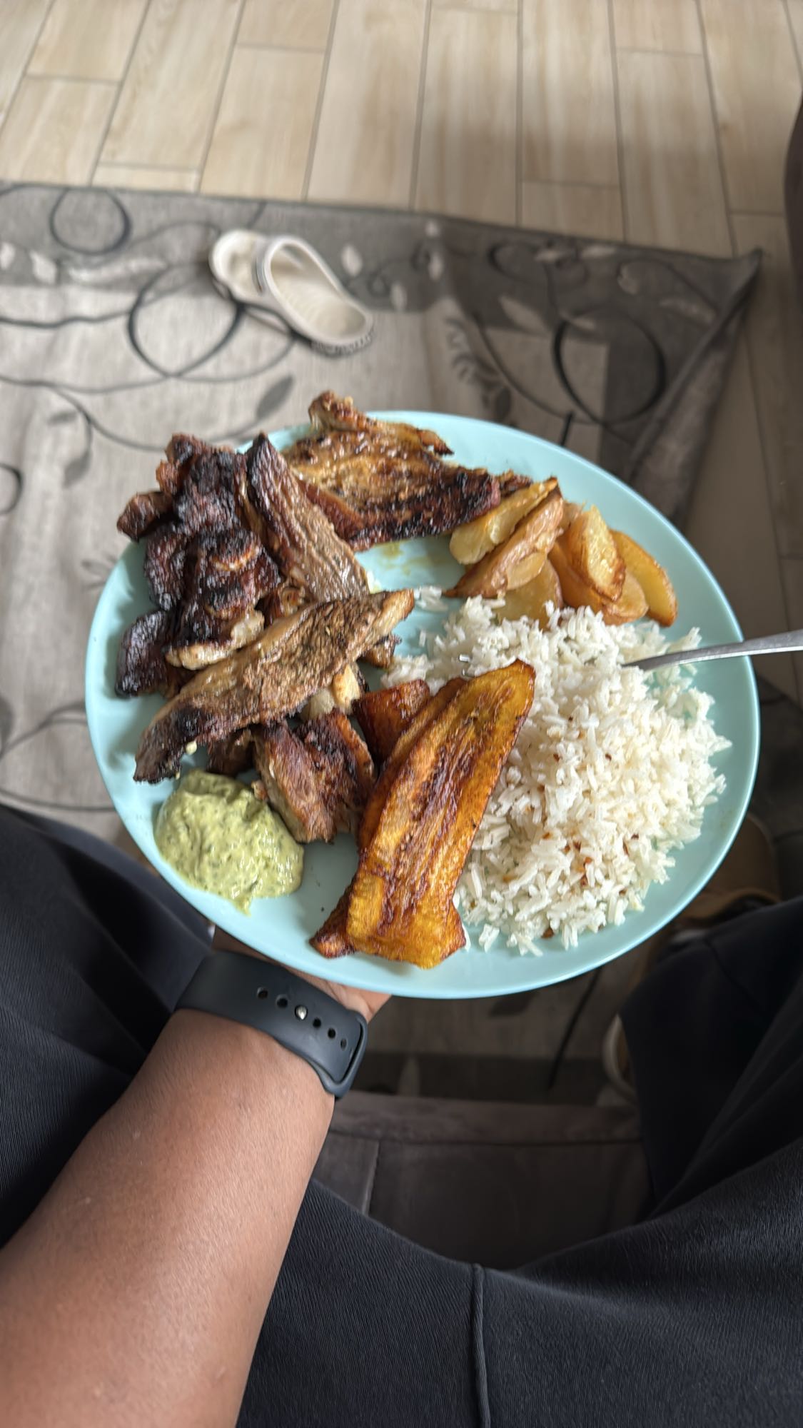 Grilled Beef, Rice & Plantain