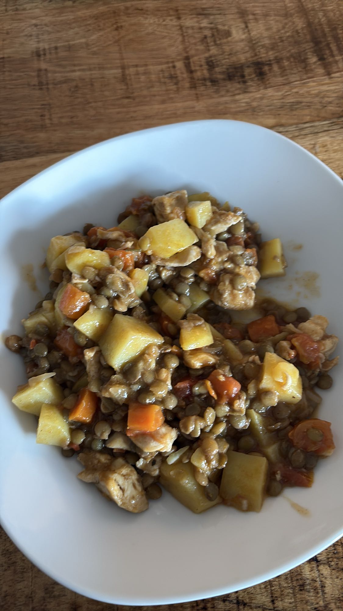 linzenstoofpot met kip