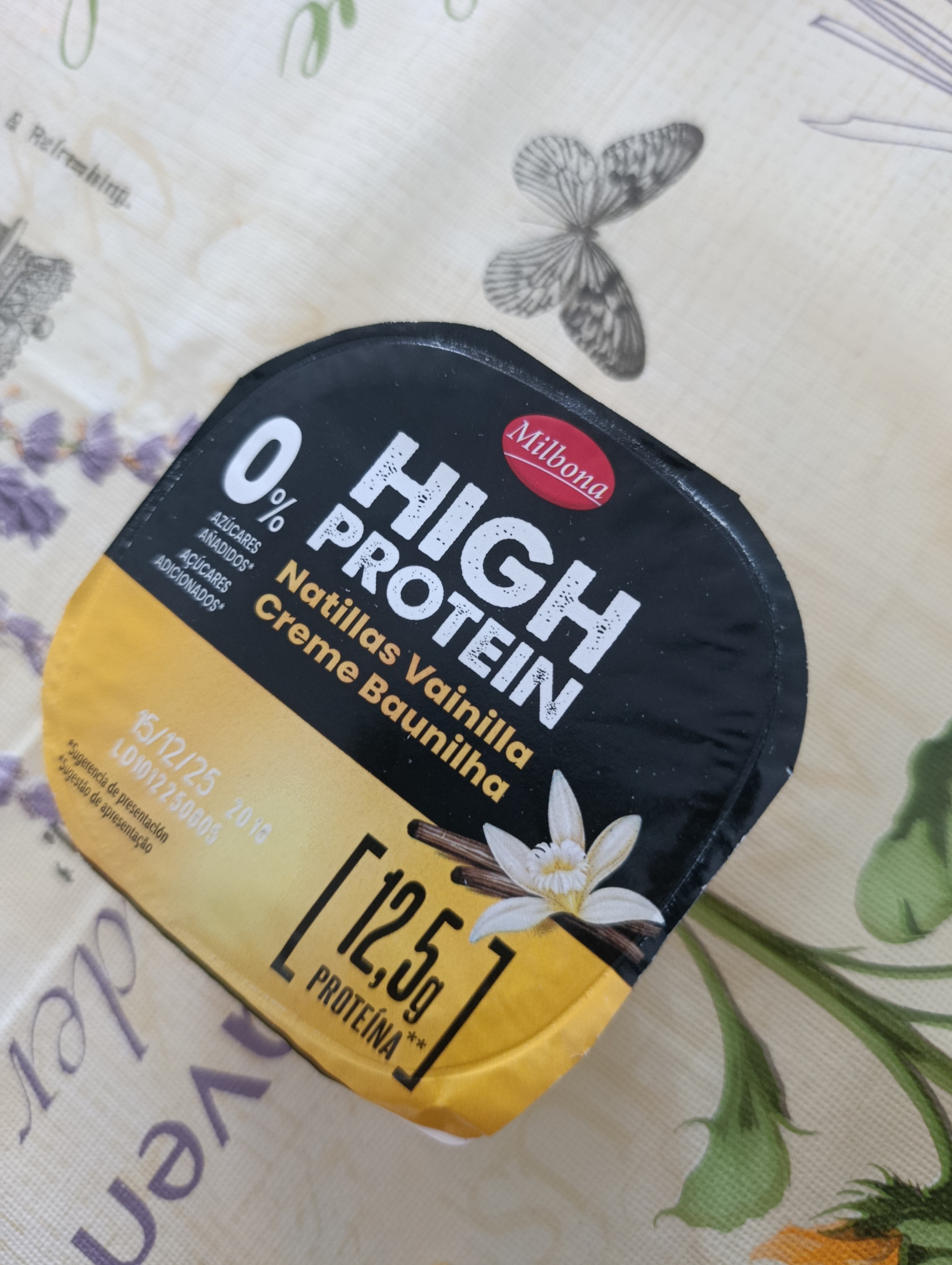 Natillas vainilla proteicas