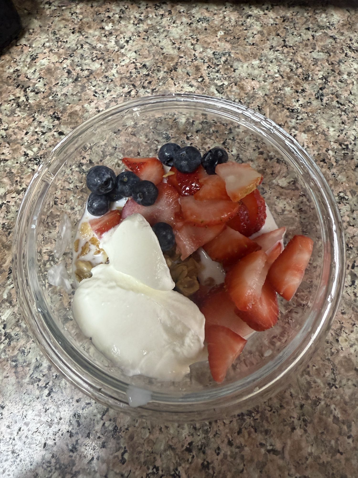 Greek yogurt fruit bowl
