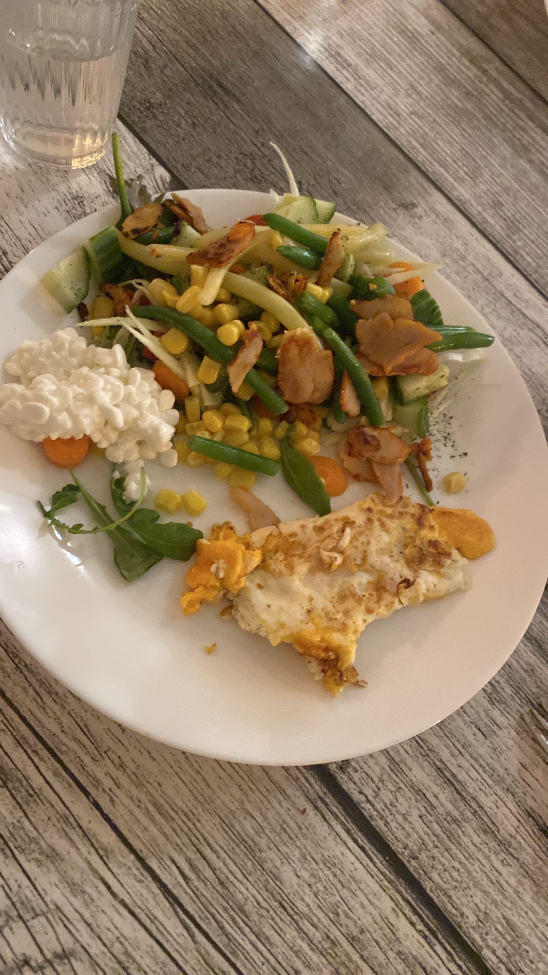 Grönsaksomelett med keso