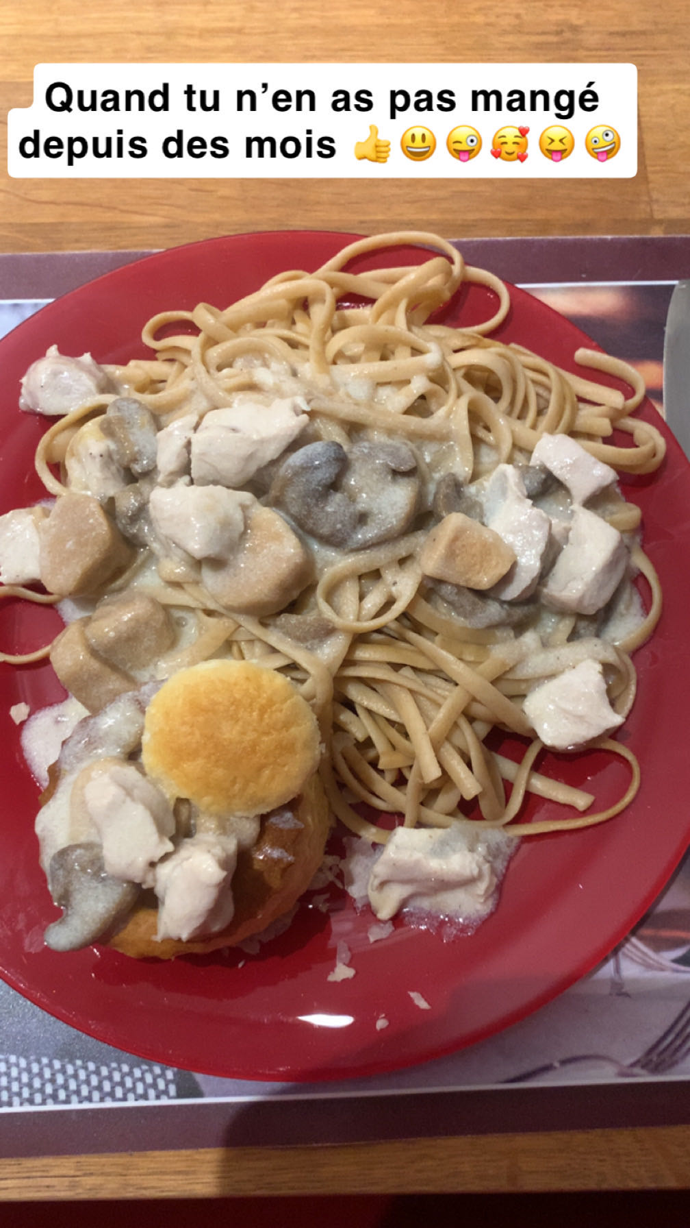 Pâtes à la dinde crème