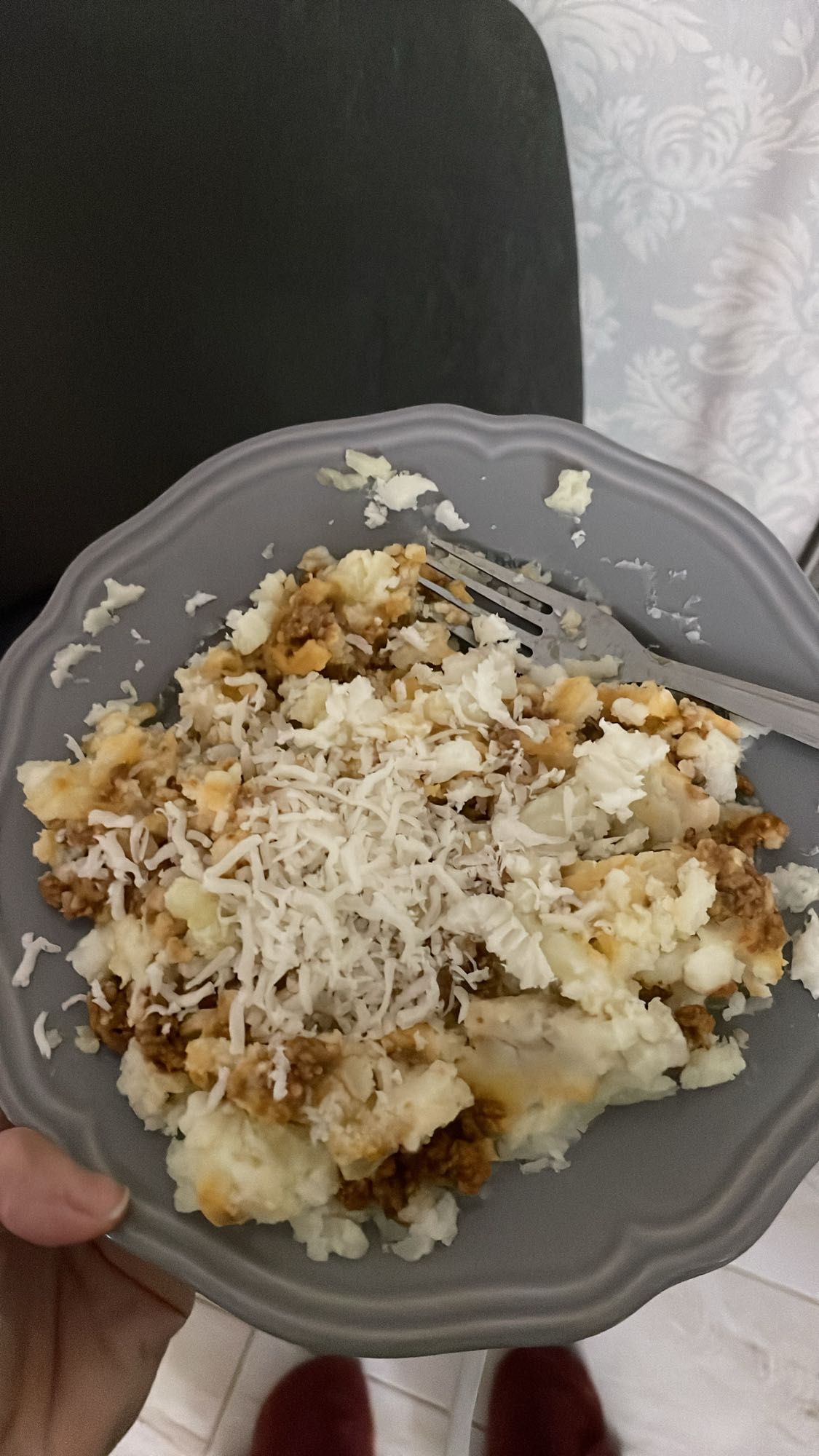 Piure cu carne și brânză