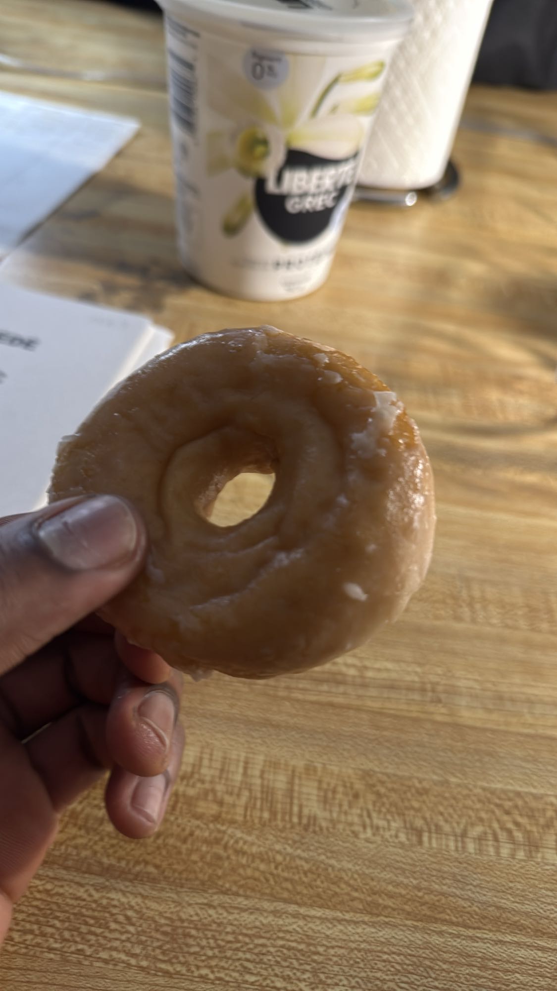 Beignet glacé et yaourt grec