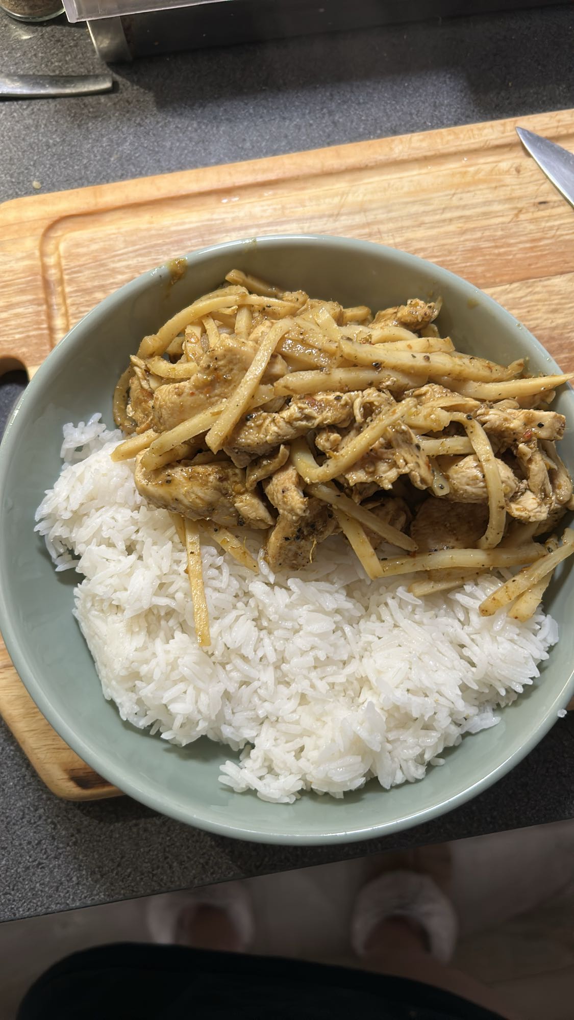 Kylling med ris og bambus