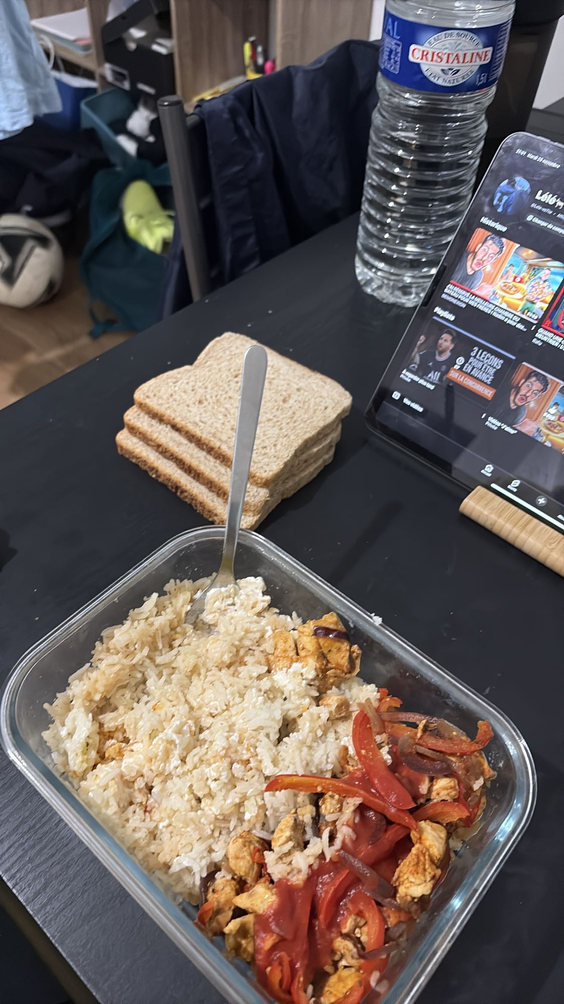 Riz poulet et légumes