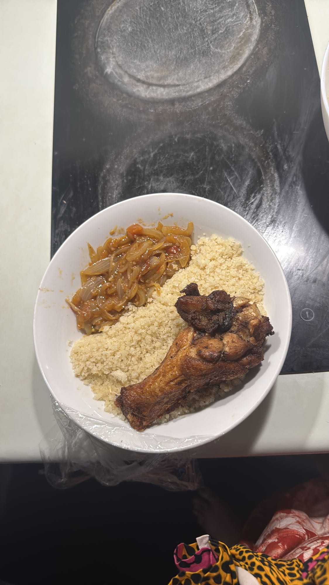 Poulet avec couscous