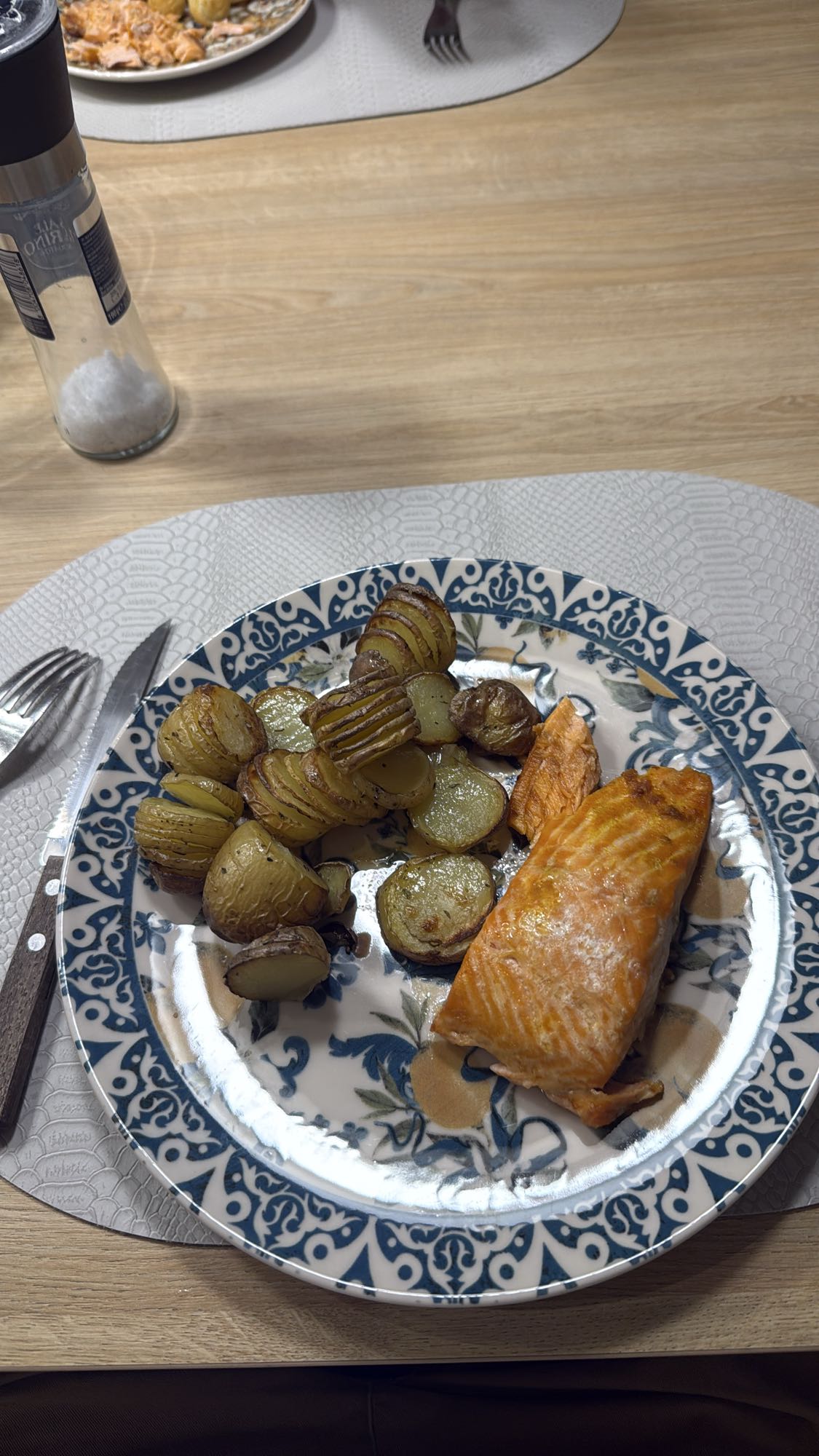 Salmón con papas