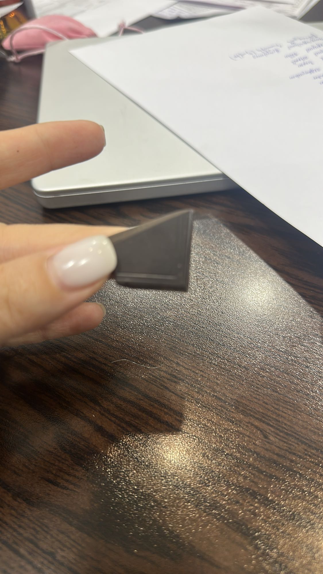 Dark chocolate piece