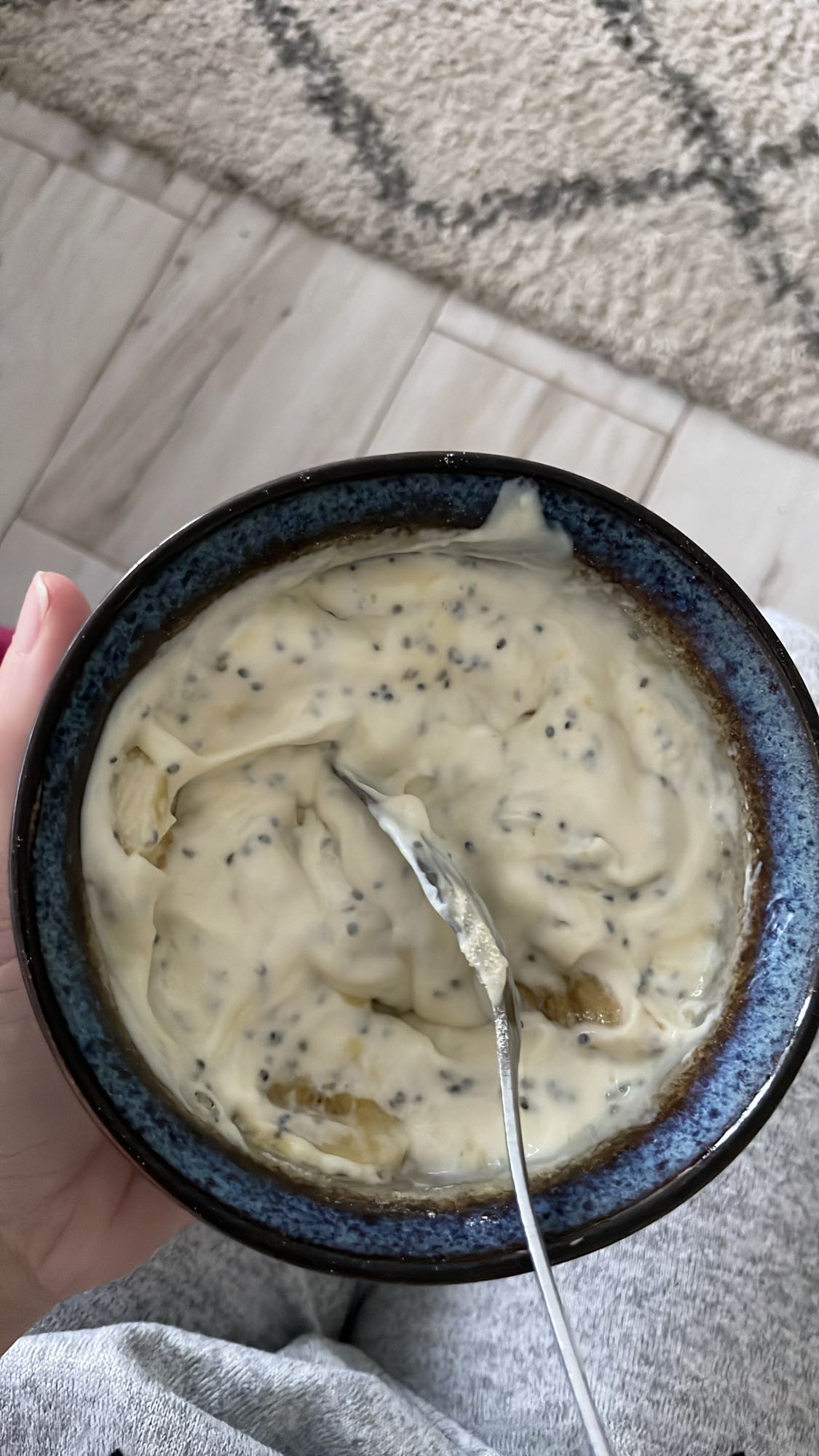 iaurt cu banane și chia